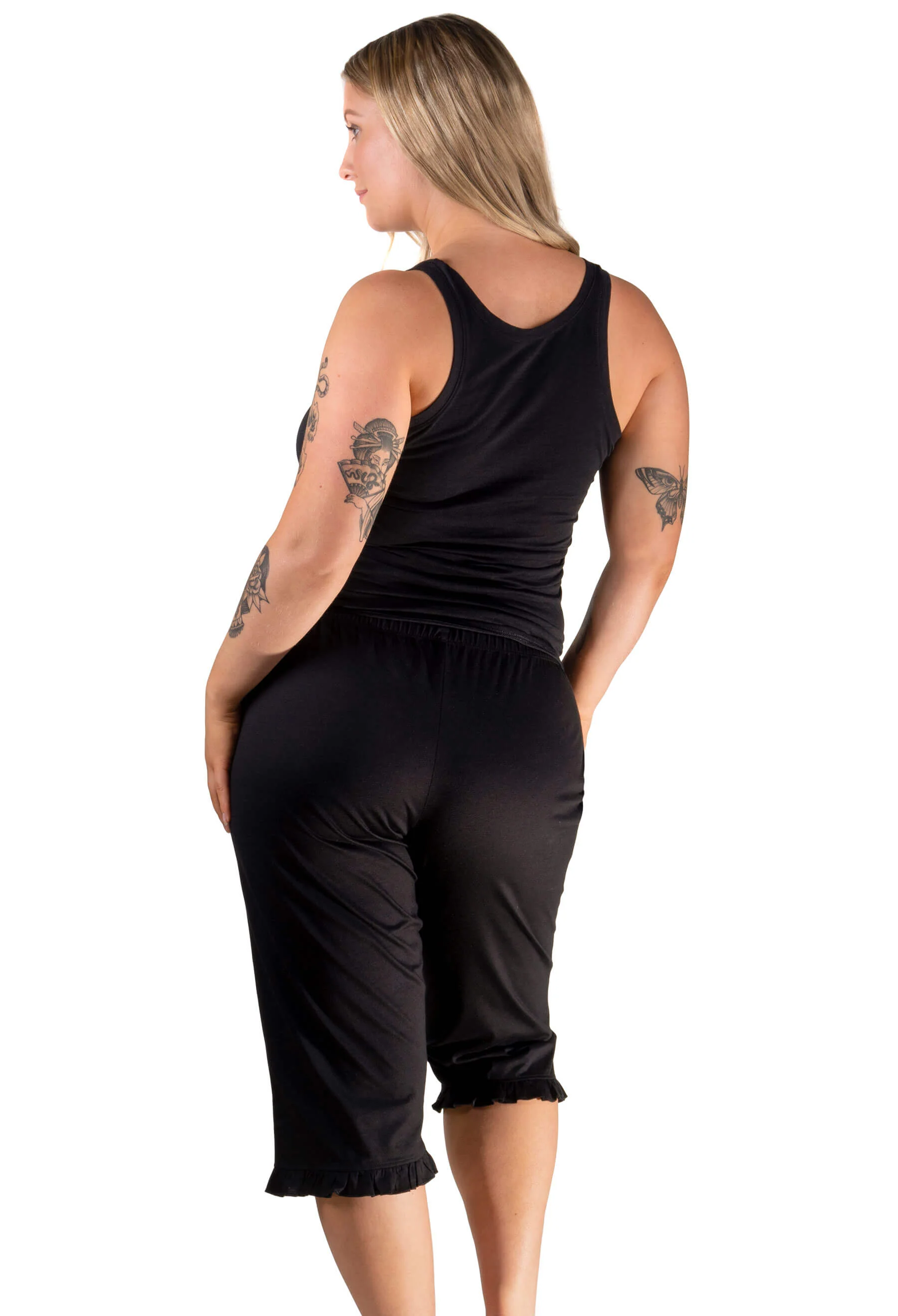 100% Cotton Frill 3/4 Pants - Image 3