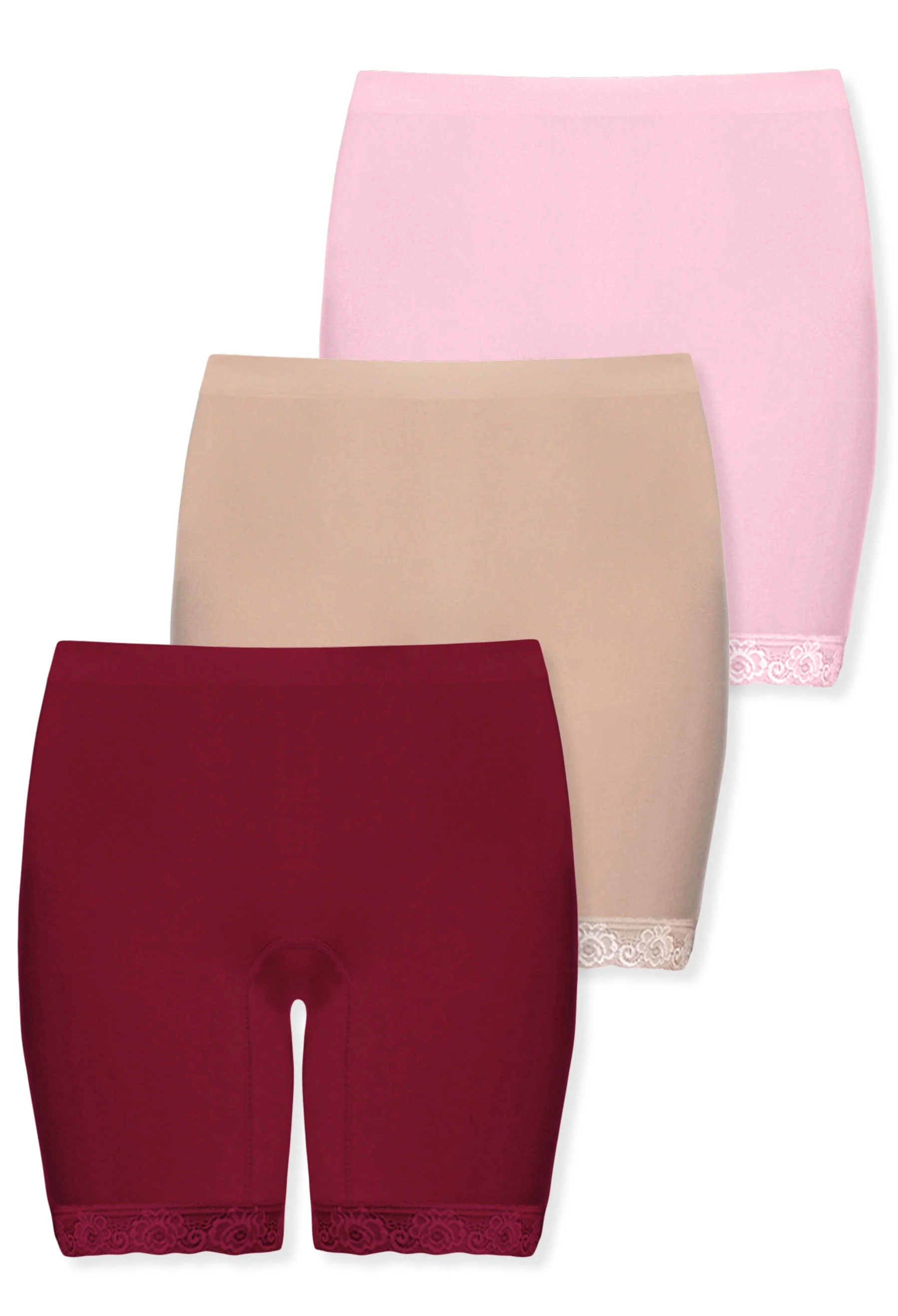 Anti Chafing Lace Midi Cotton Rich Shorts - 3 Pack - Image 15