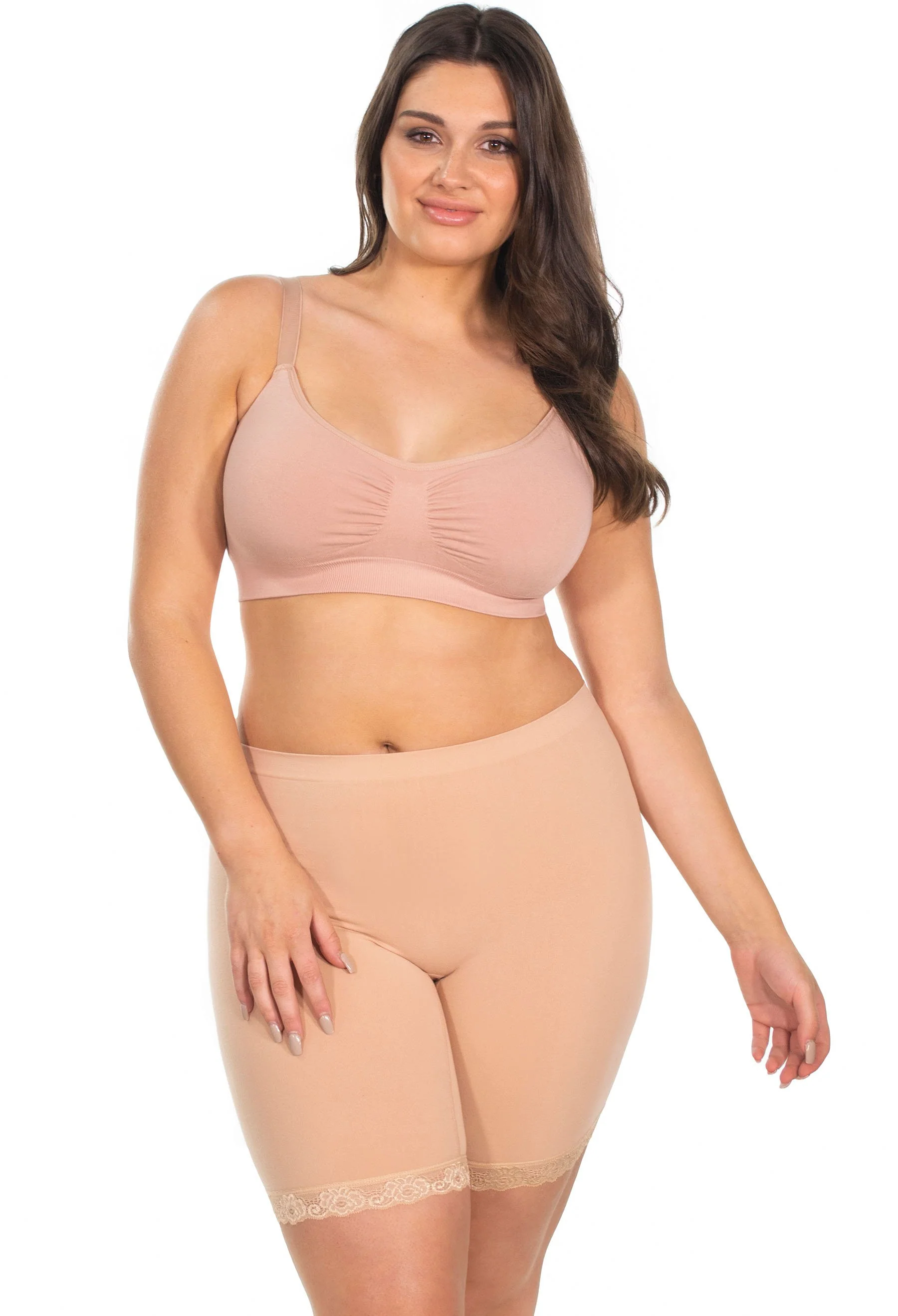 Anti Chafing Lace Midi Cotton Rich Shorts - 3 Pack - Image 5