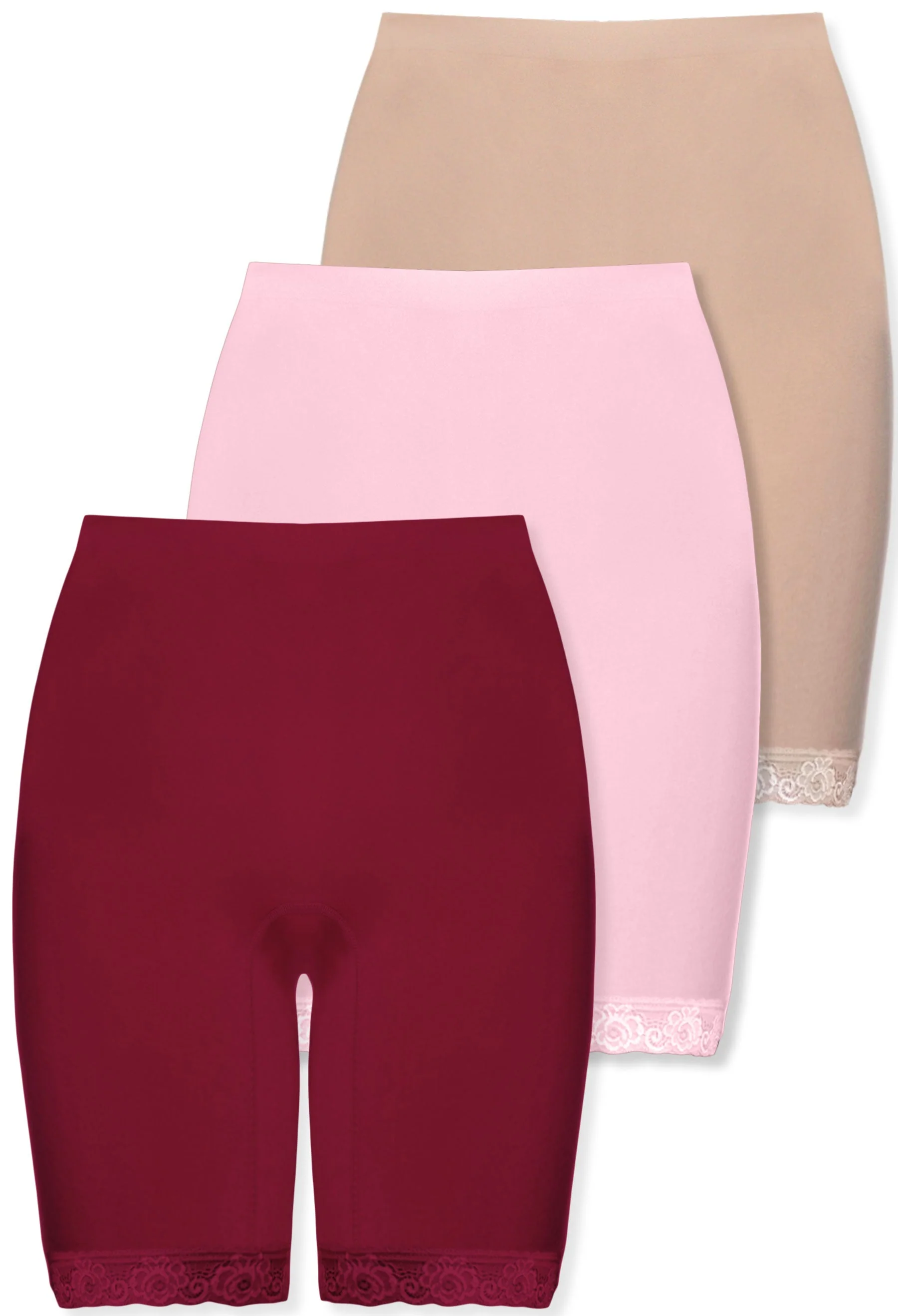 Anti Chafing High Rise Long Cotton Rich Shorts - 3 Pack - Image 22