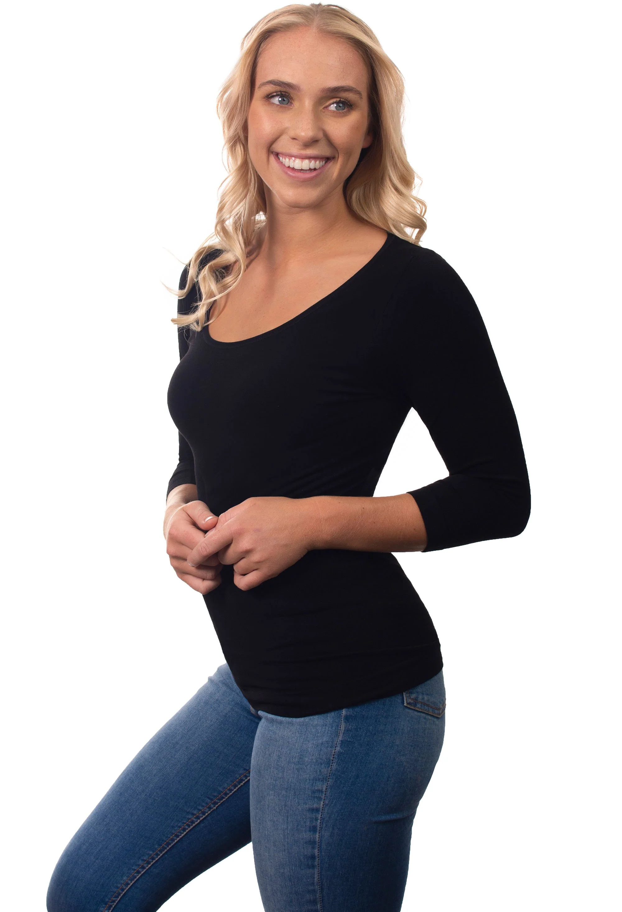Bamboo 3/4 Sleeve Top - 3 Pack - Image 3