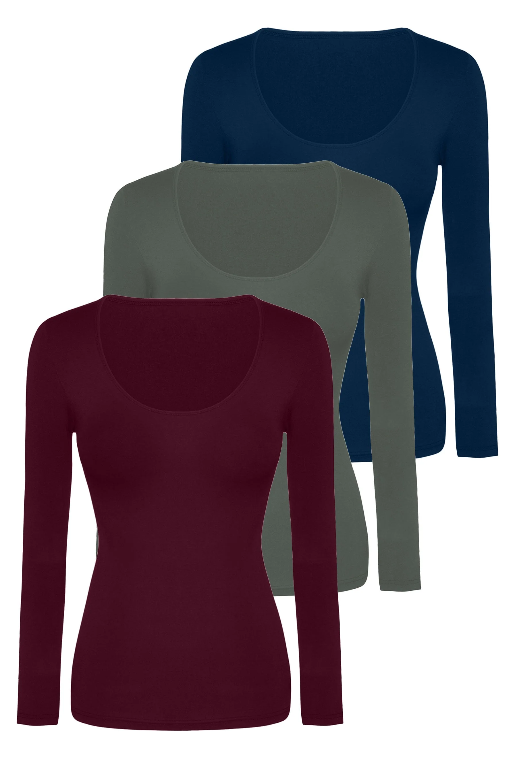 Bamboo Long Sleeve Top - 3 Pack - Image 15