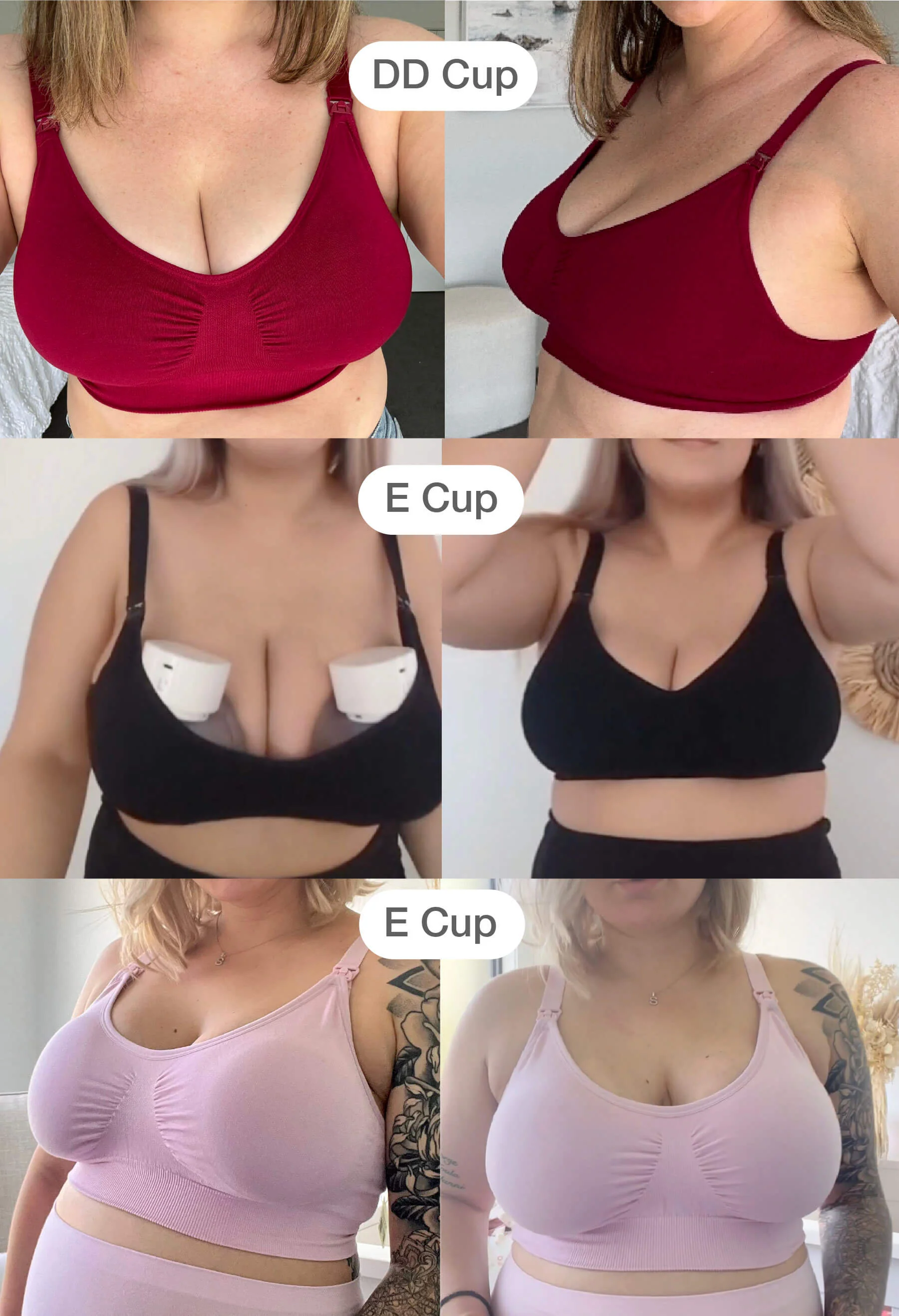 Bamboo Wire Free Maternity & Nursing Bra - Neutrals 3 Pack - Image 23