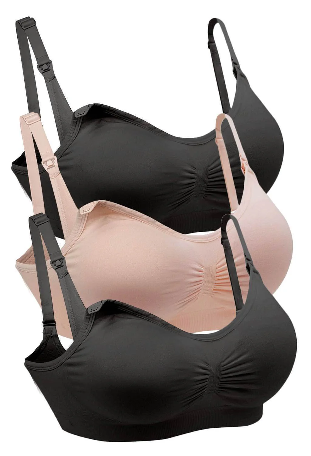 Bamboo Wire Free Maternity & Nursing Bra - Neutrals 3 Pack - Image 30