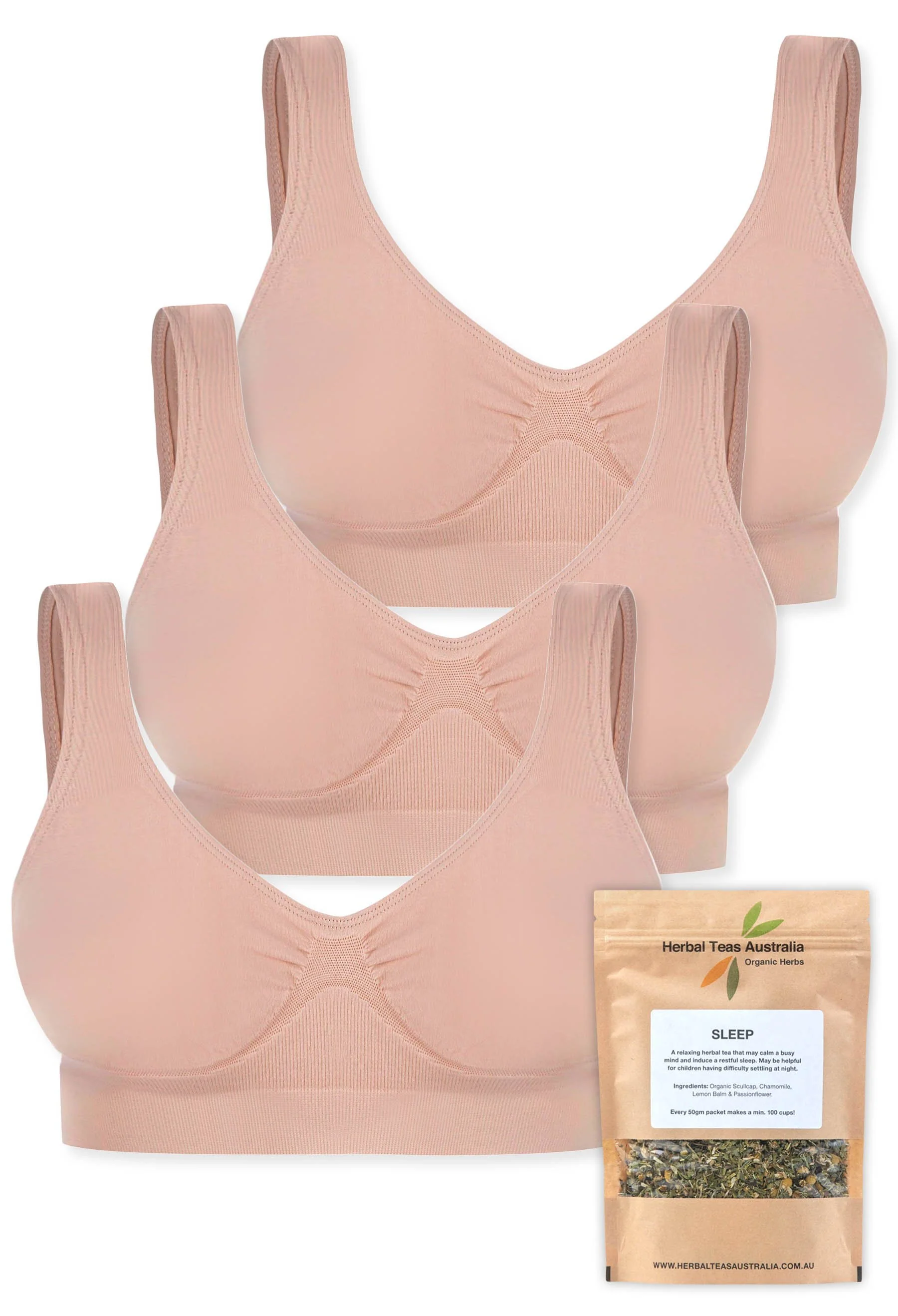 Bamboo Pull On Sleep Bra + Restful Slumber Tea Set - Image 14