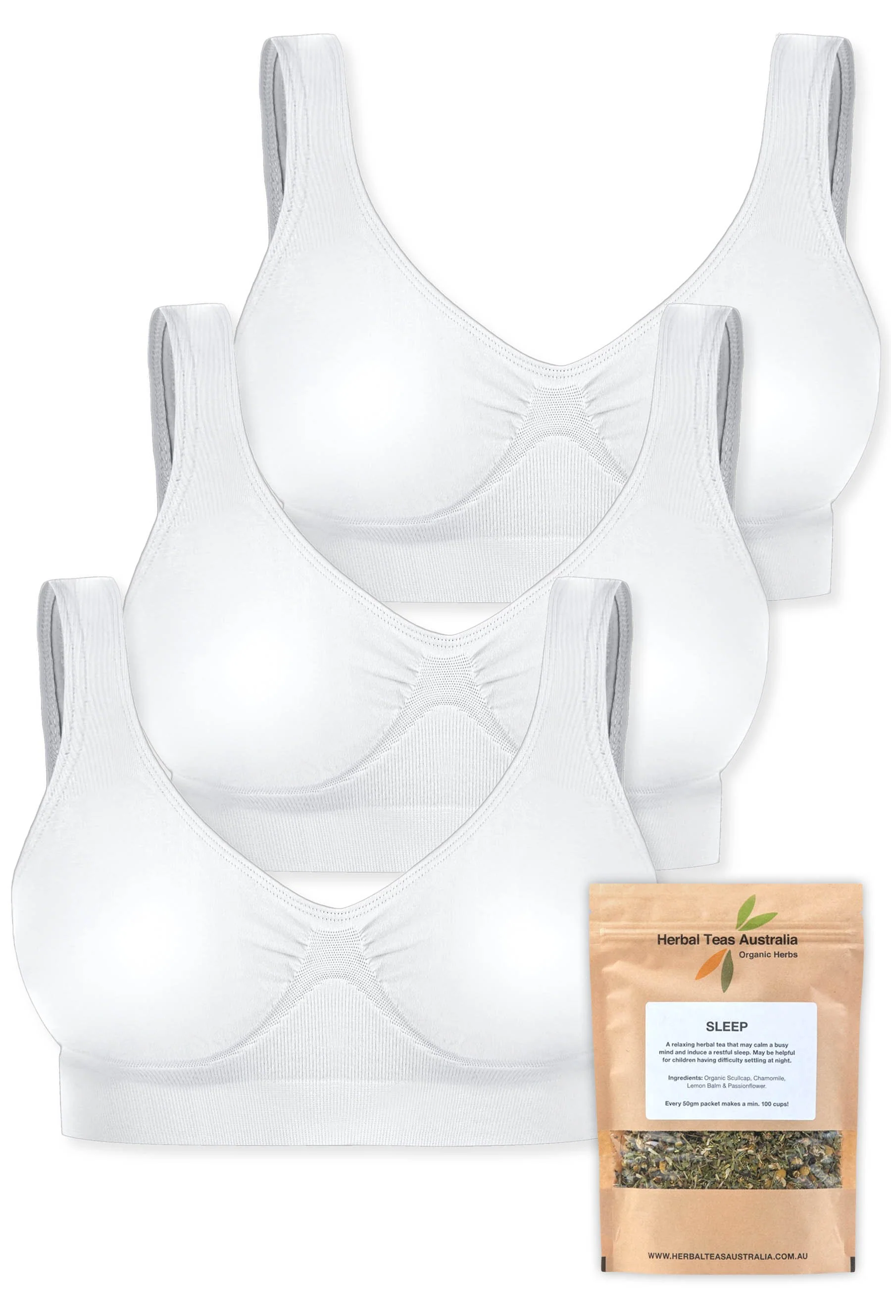 Bamboo Pull On Sleep Bra + Restful Slumber Tea Set - Image 16