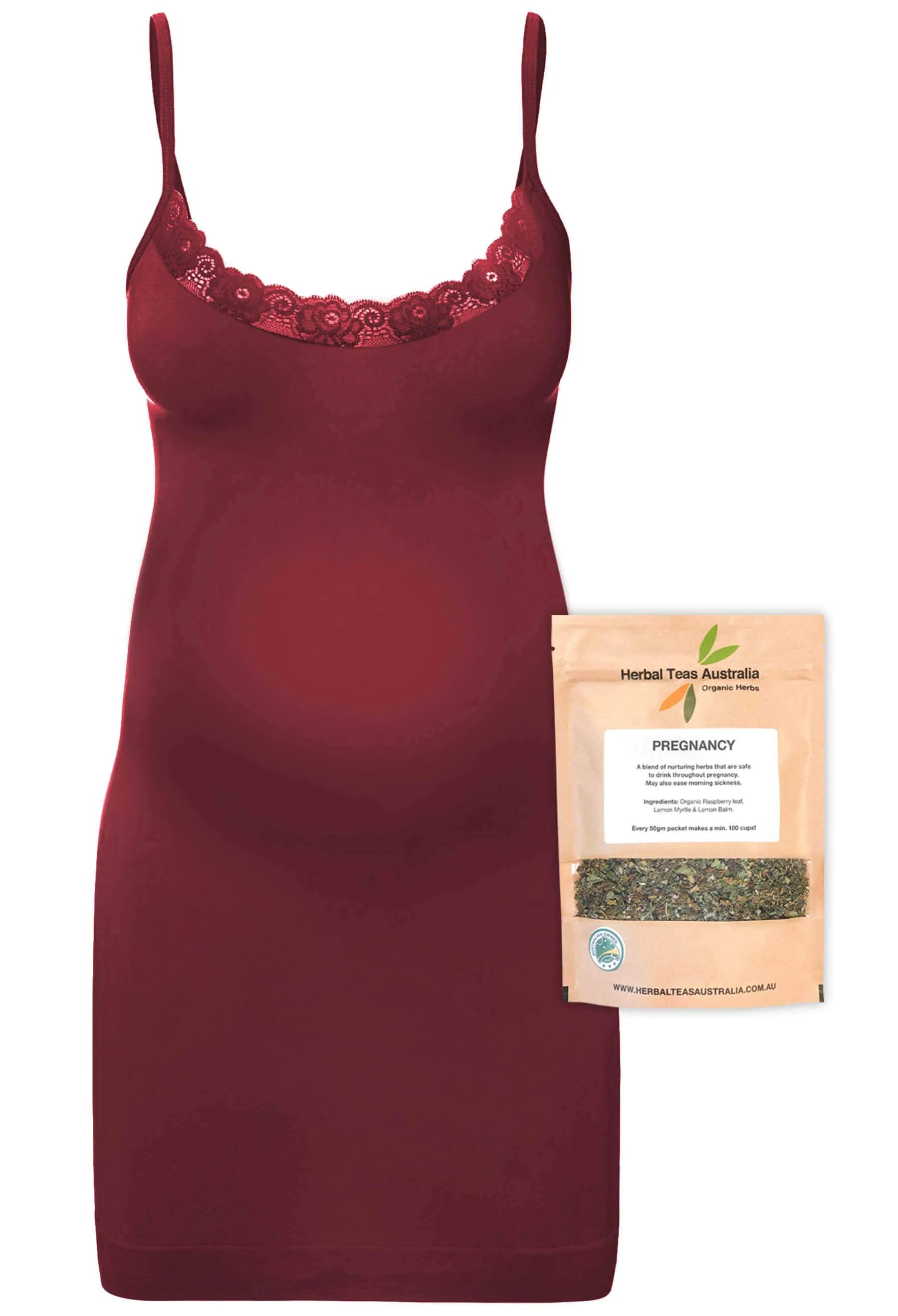 Maternity Bamboo Slip + Pregnancy Herbal Tea Set - Image 9