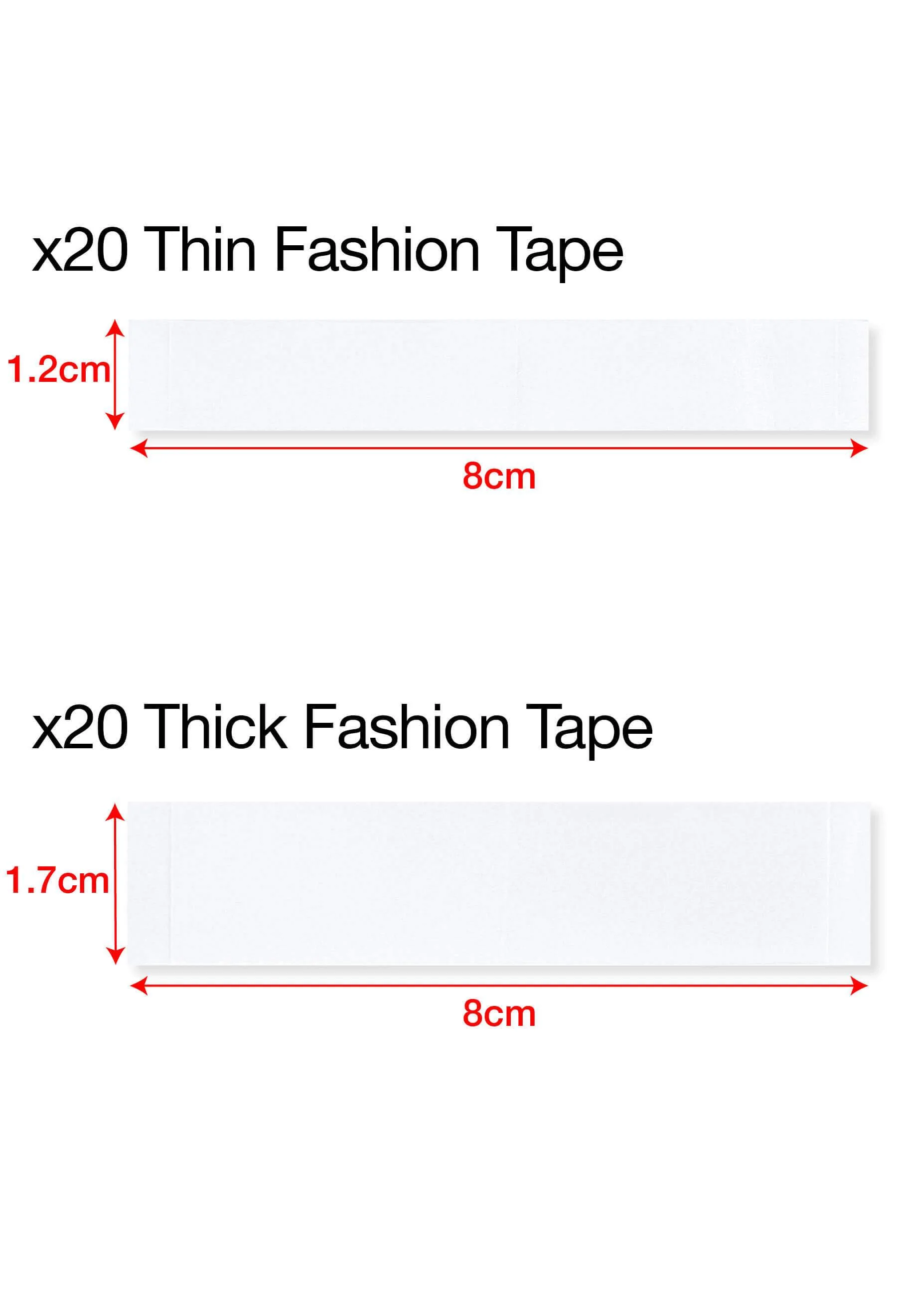 Clear Double Sided Fashion Tapes - 40 Strips - Image 3
