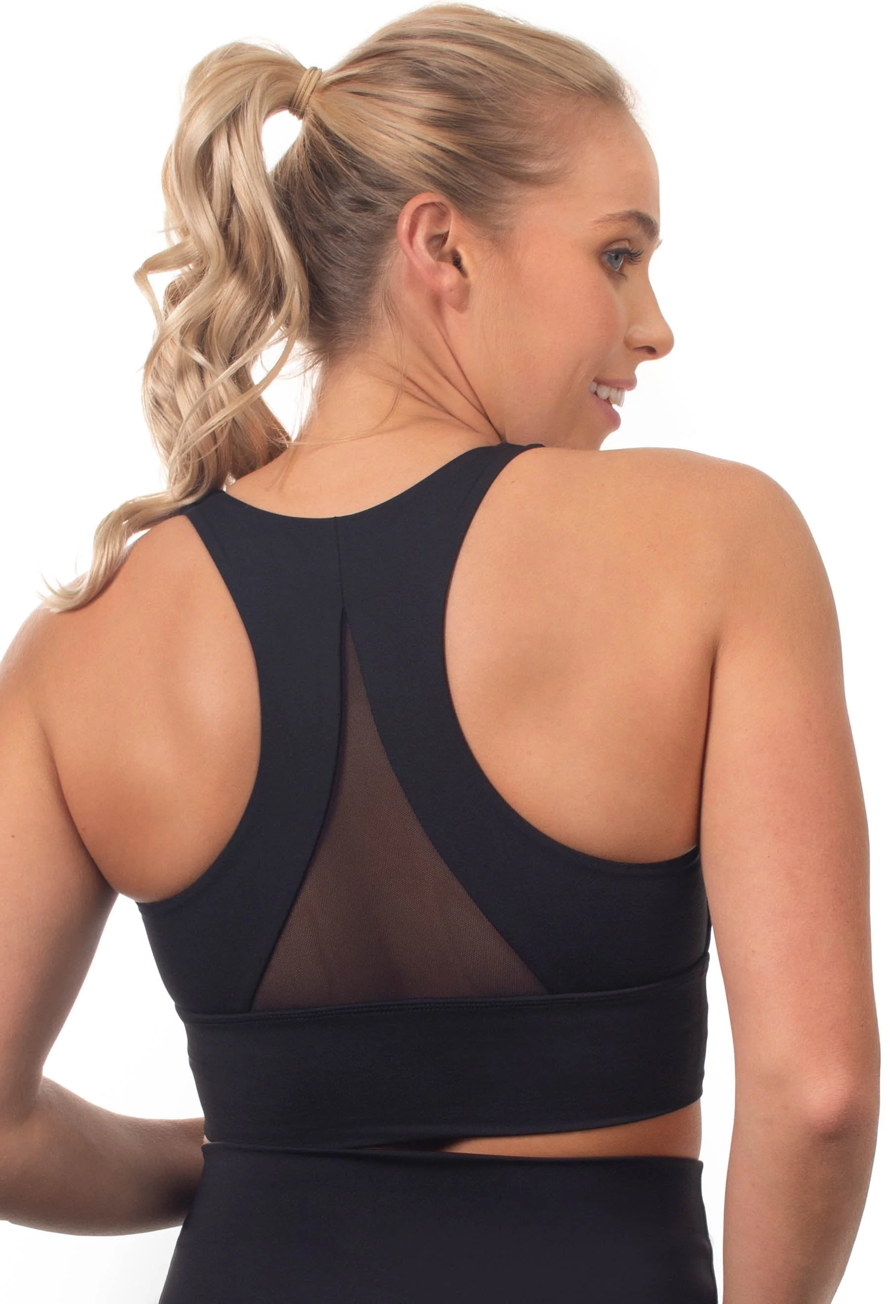 Push Up Sports Bra - Longline With Mesh Racer Back - 2 Pack - Image 3