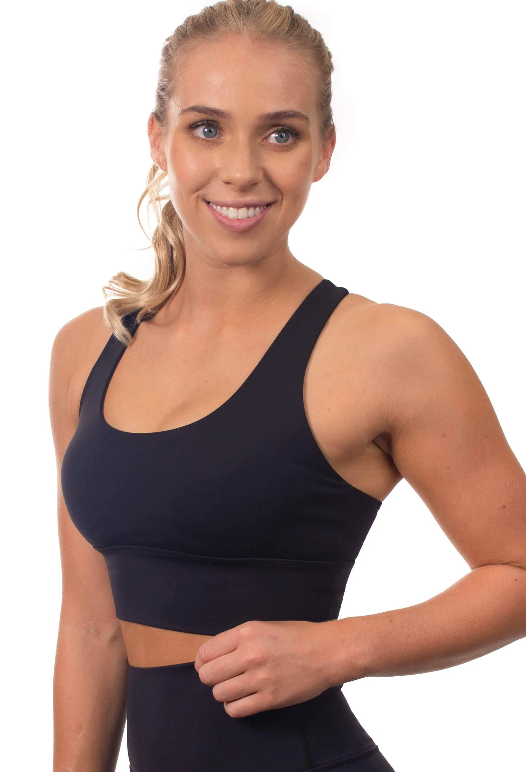 Push Up Sports Bra - Longline With Mesh Racer Back - 2 Pack - Image 5
