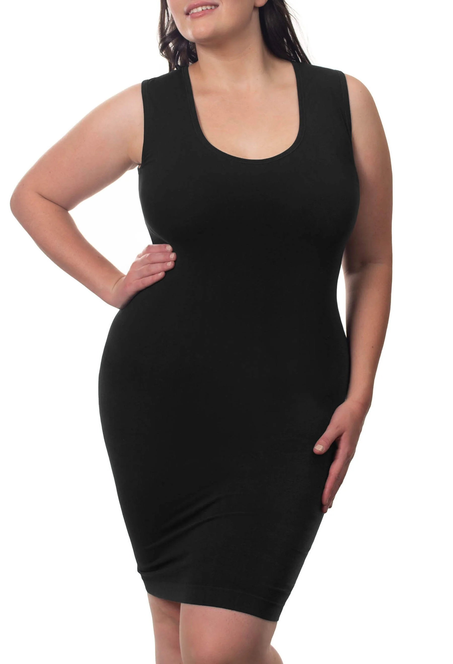 Curvy Bamboo Tank Dress - Image 4
