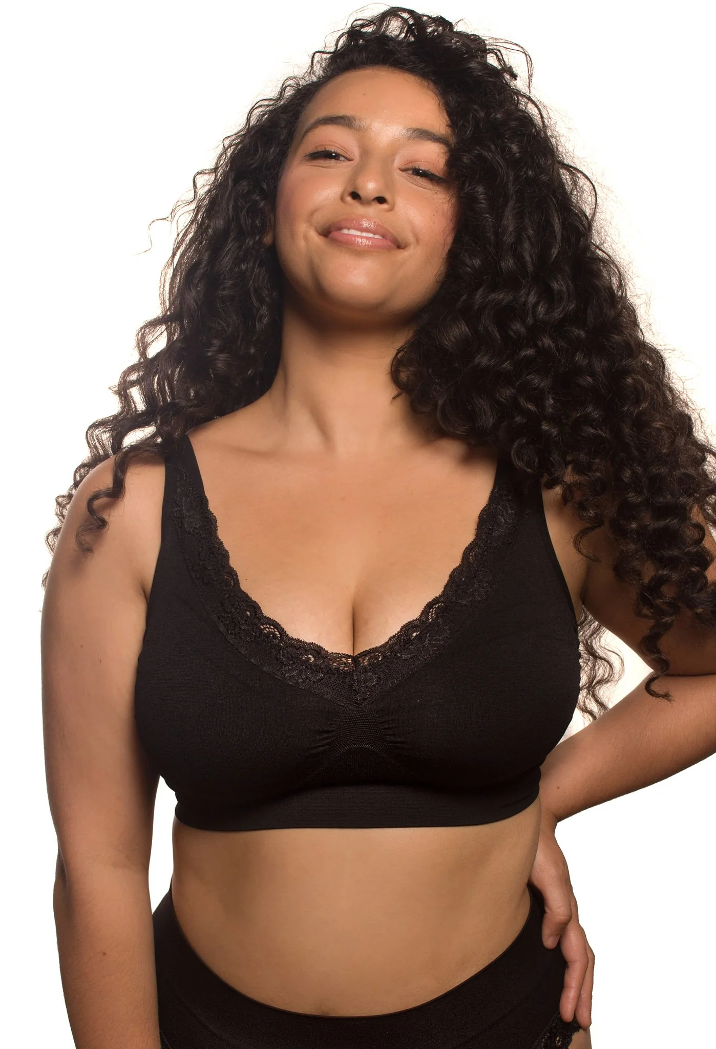 Lace Minimiser Wire Free Bra - Neutrals 3 Pack - Image 5
