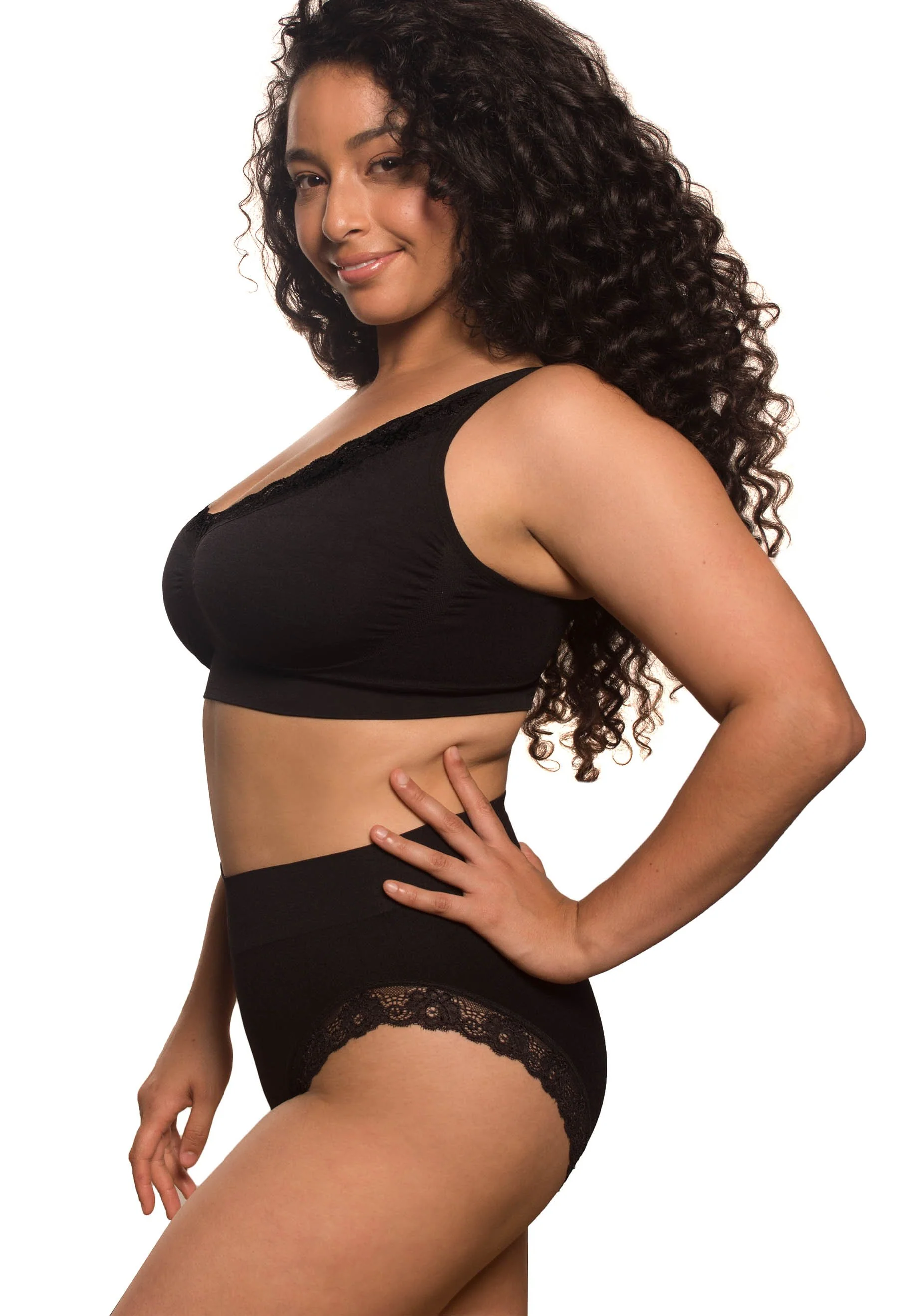 Lace Minimiser Wire Free Bra - Neutrals 3 Pack - Image 7