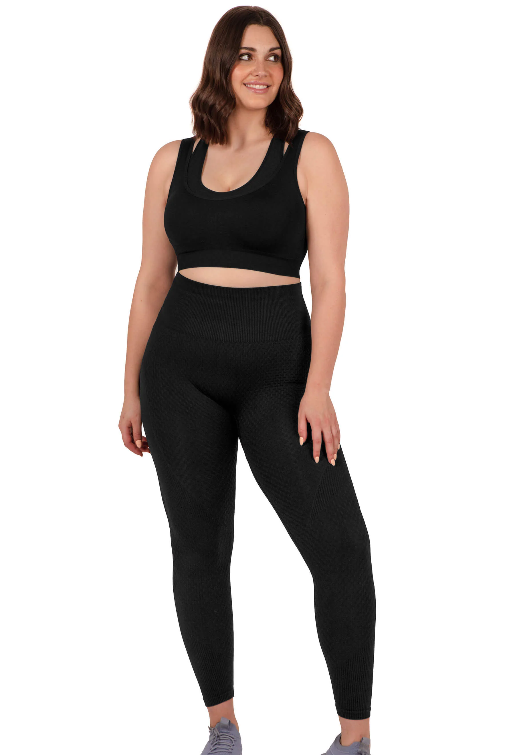Honeycomb Contour Seamless Leggings - Image 16