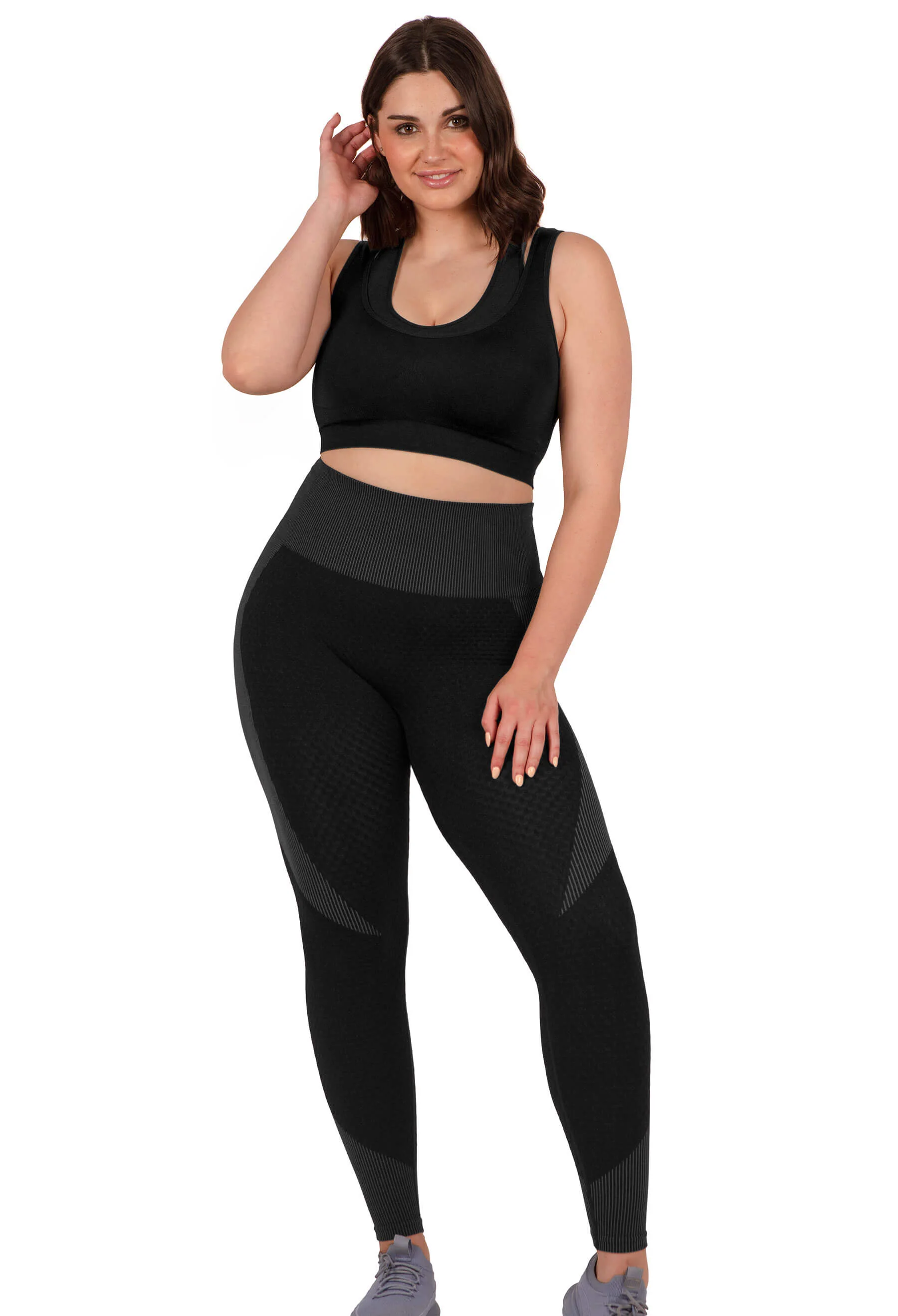 Honeycomb Contour Seamless Leggings - Image 7