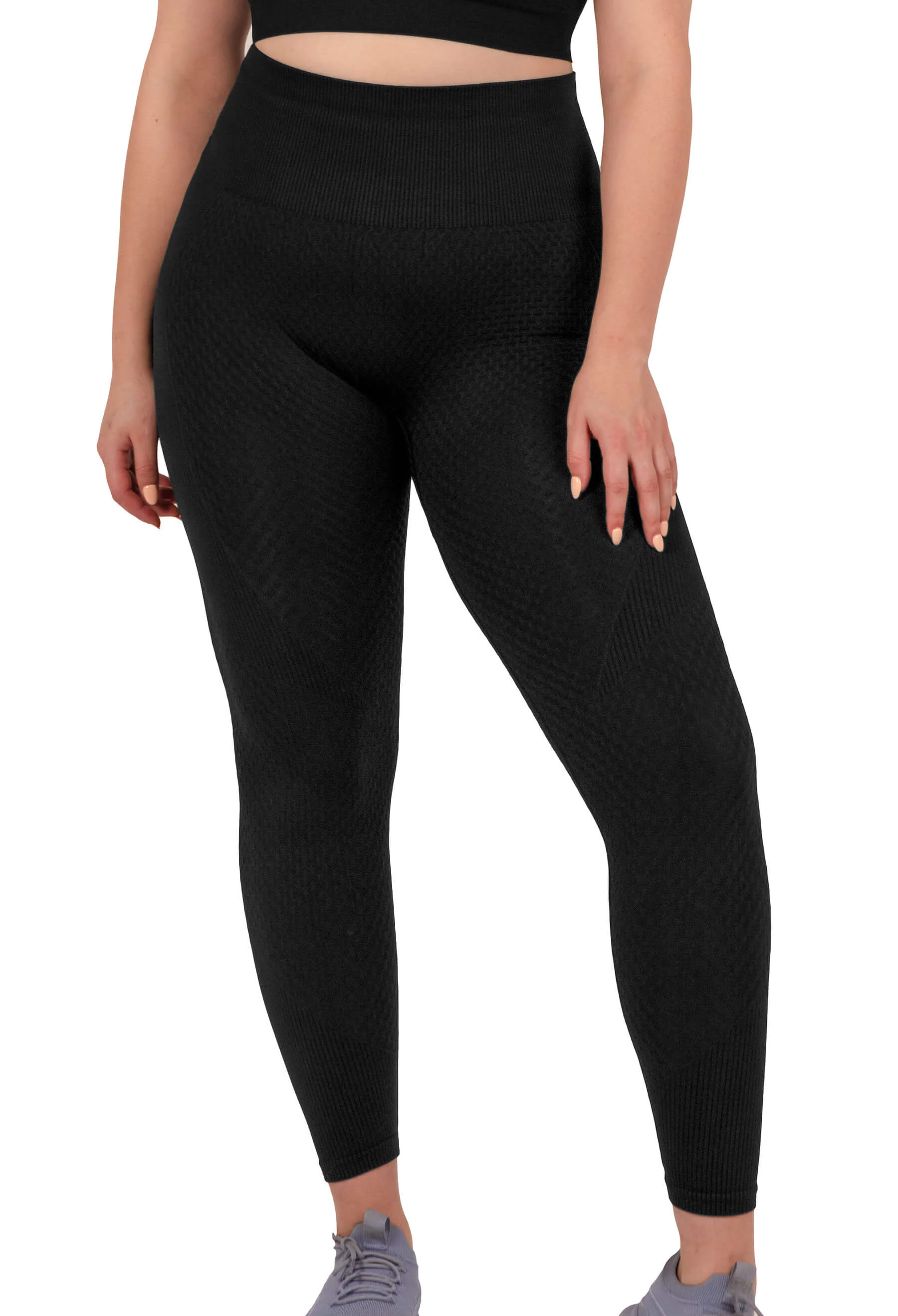 Honeycomb Contour Seamless Leggings - Image 9