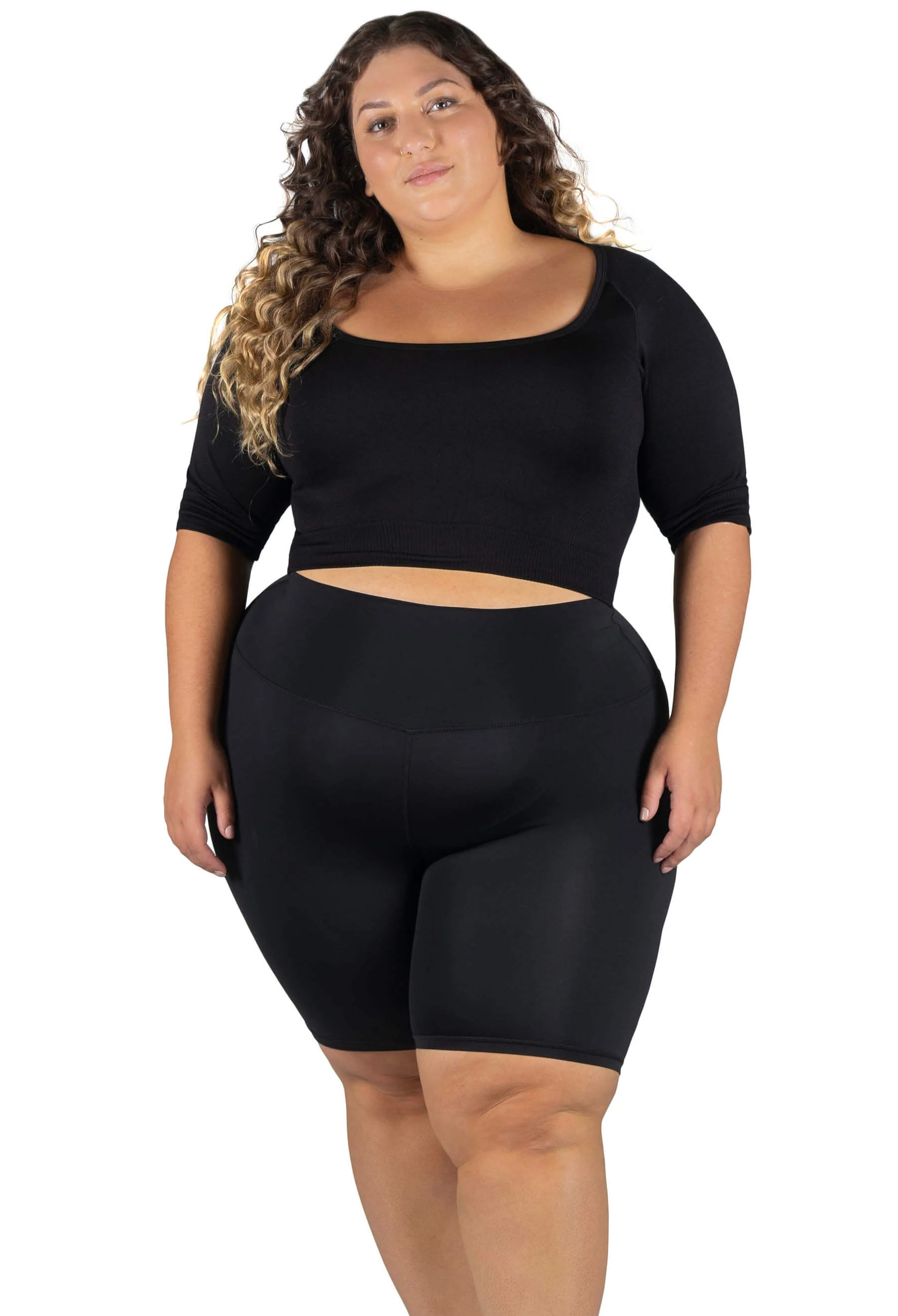 High Waisted Long Biker Shorts (Lint & Pet Hair Resistant) - Image 5