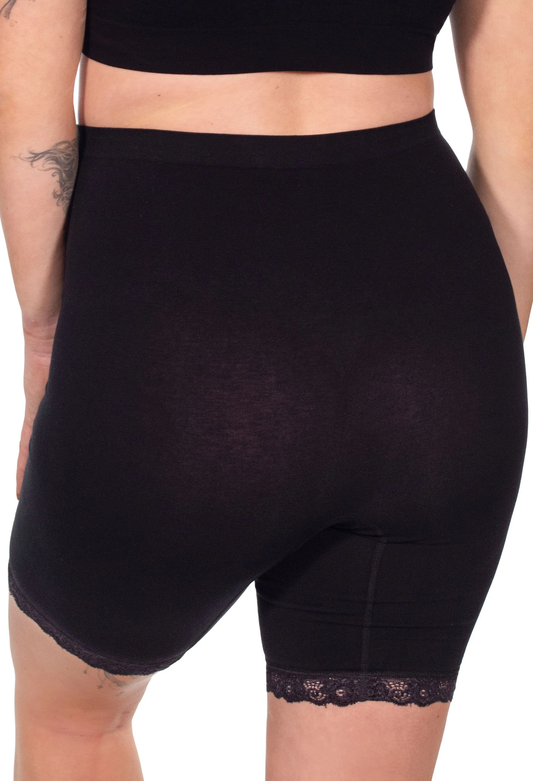 Maternity Anti Chafing High Rise Long Cotton Rich Shorts - Image 18