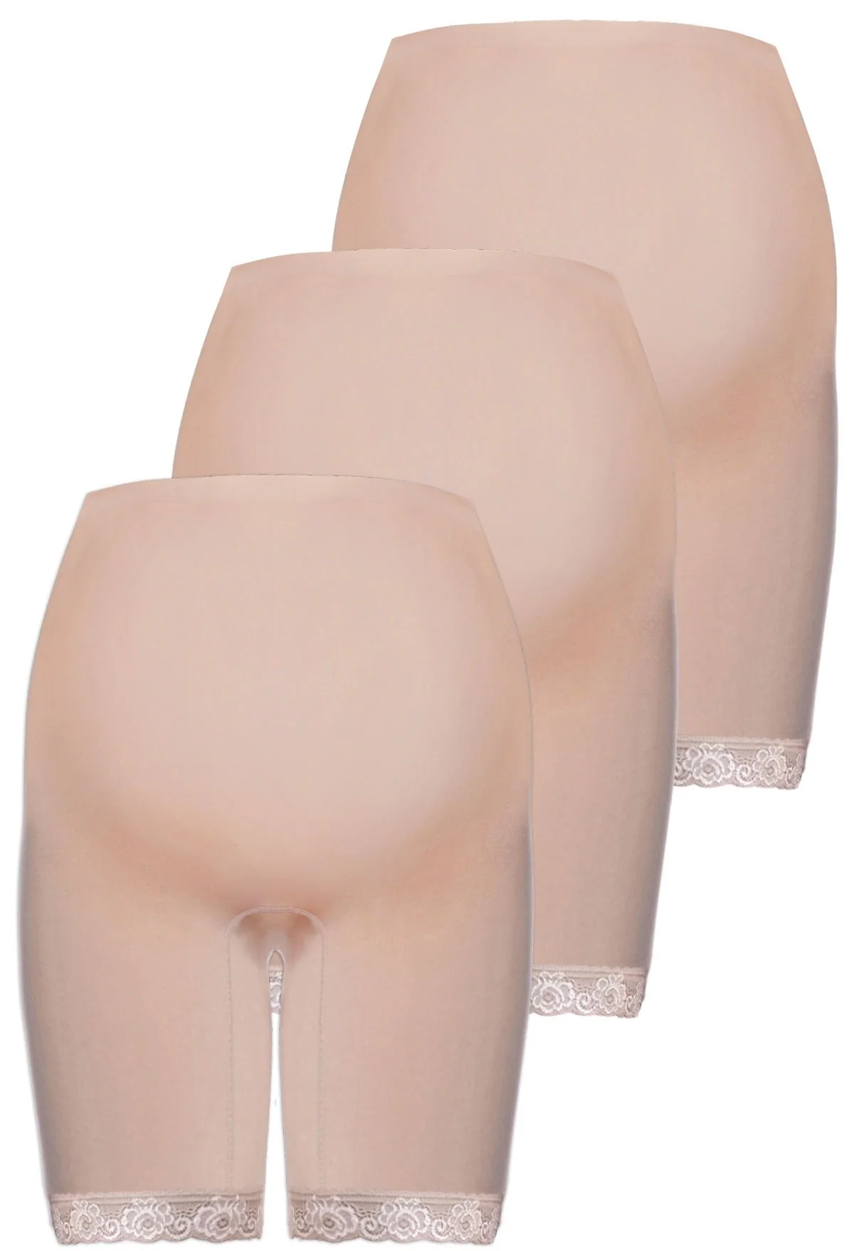 Maternity Anti Chafing High Rise Long Cotton Rich Shorts - 3 Pack - Image 15