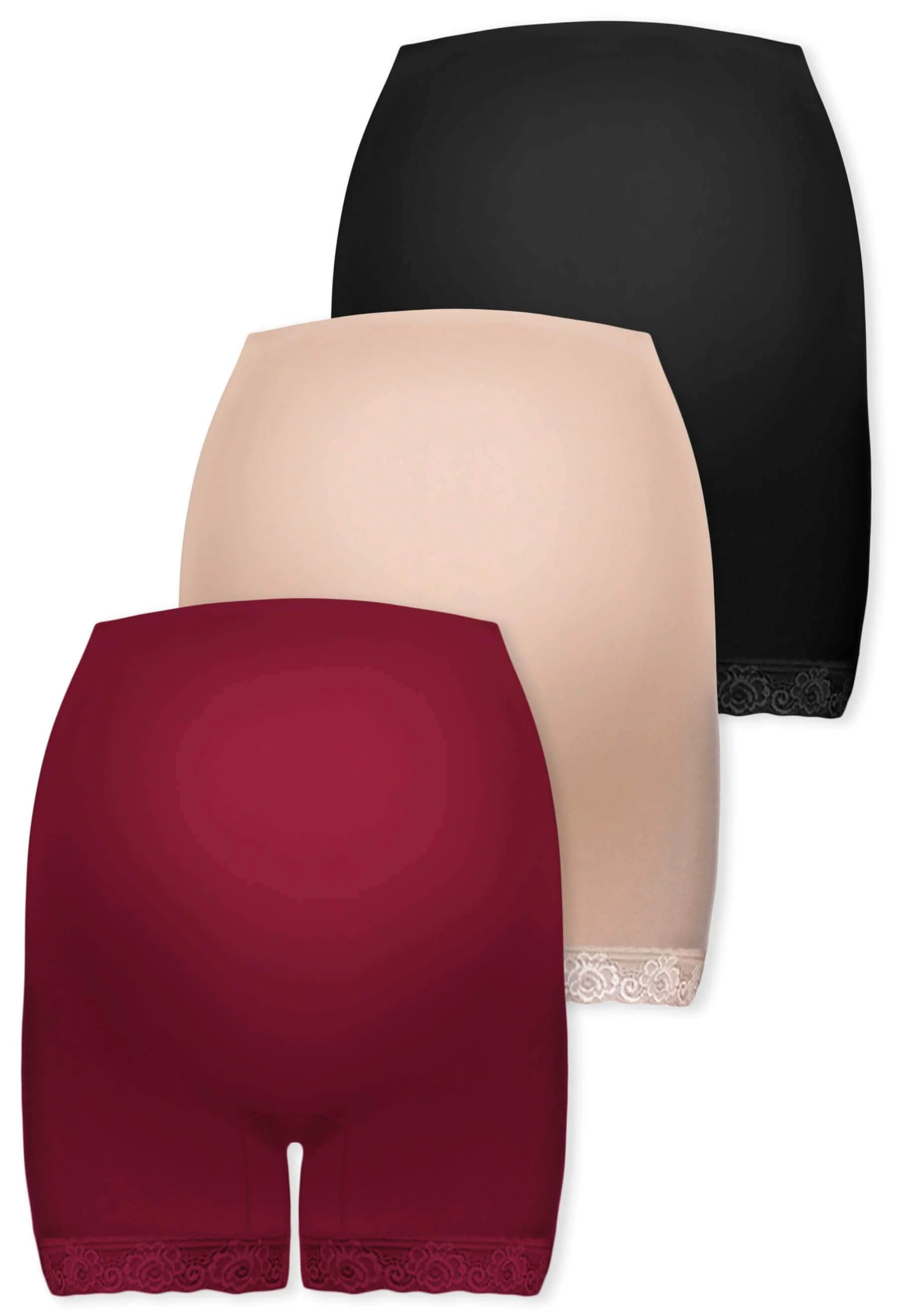 Maternity Anti Chafing High Rise Petite Cotton Rich Shorts - 3 Pack - Image 10
