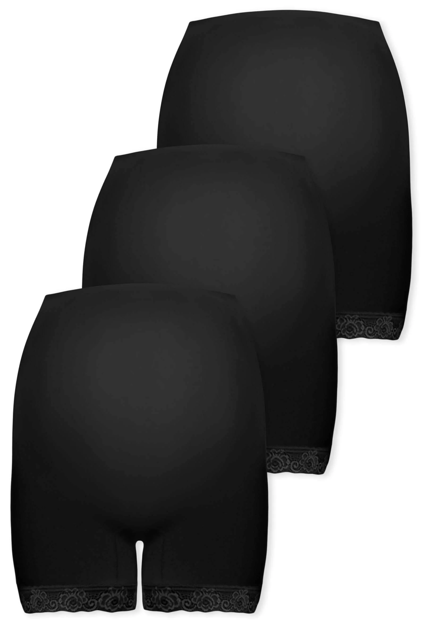 Maternity Anti Chafing High Rise Petite Cotton Rich Shorts - 3 Pack - Image 14