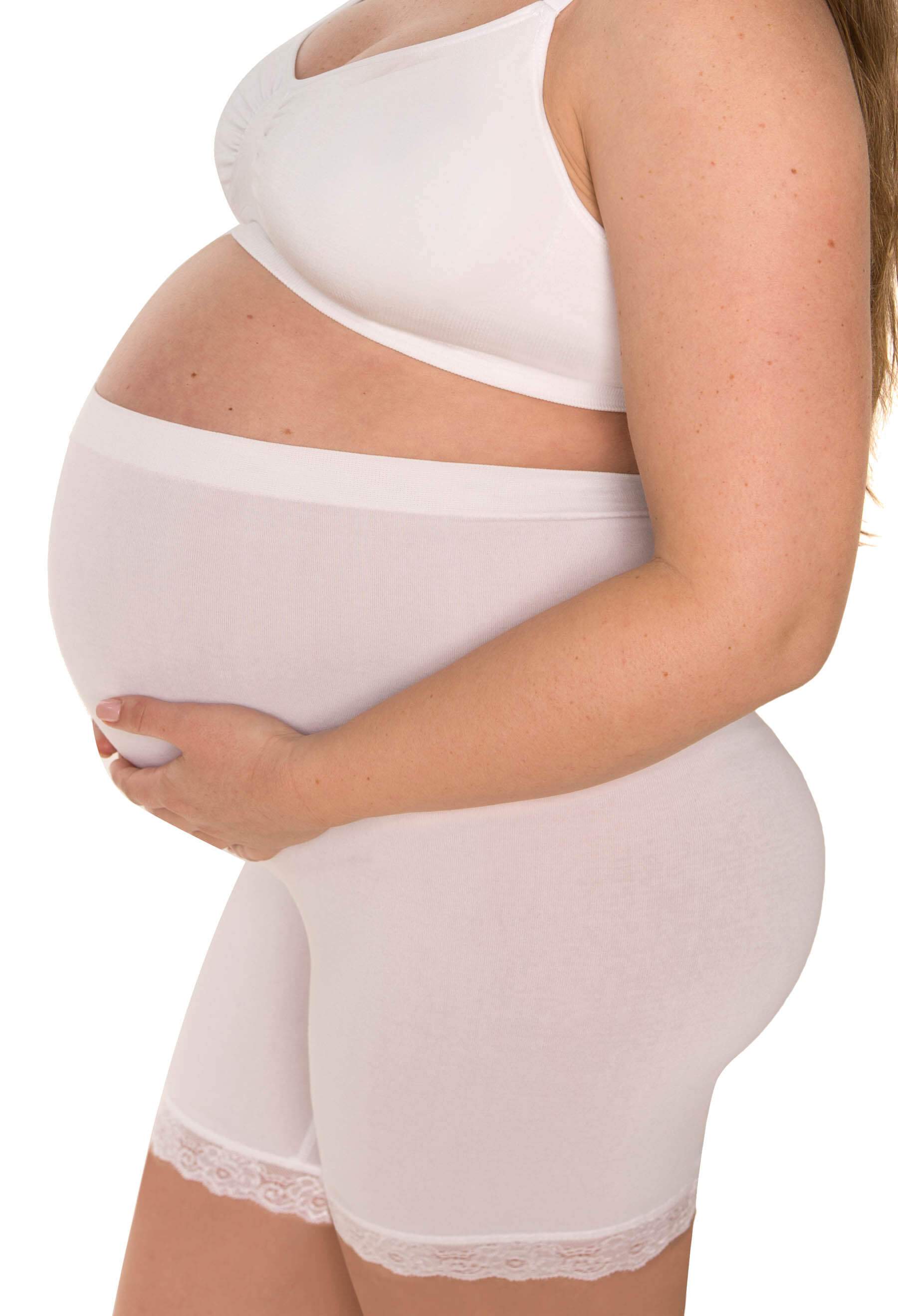 Maternity Anti Chafing High Rise Petite Cotton Rich Shorts - Image 12