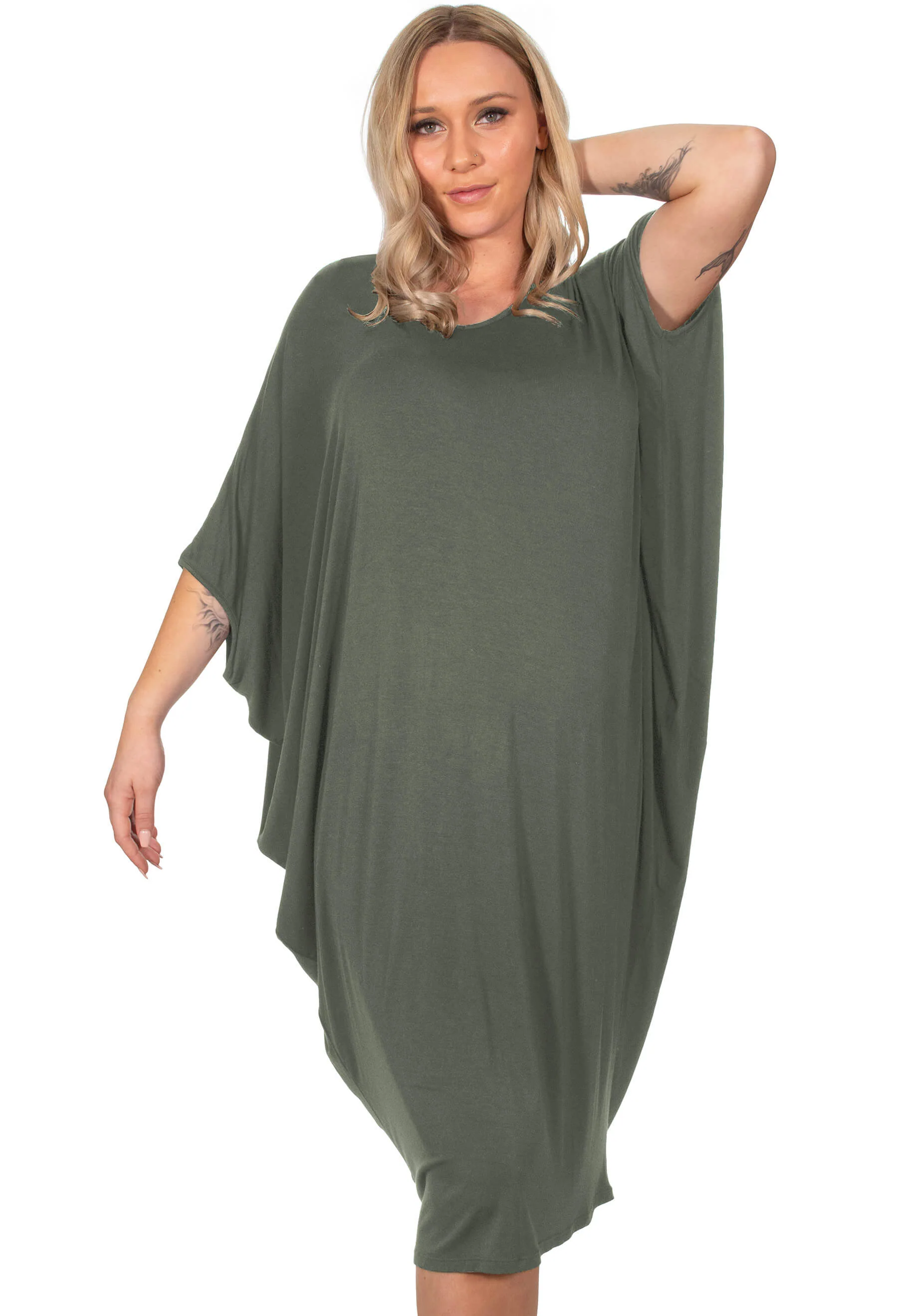 Maternity Bamboo V Neck Draped Dress - Image 6