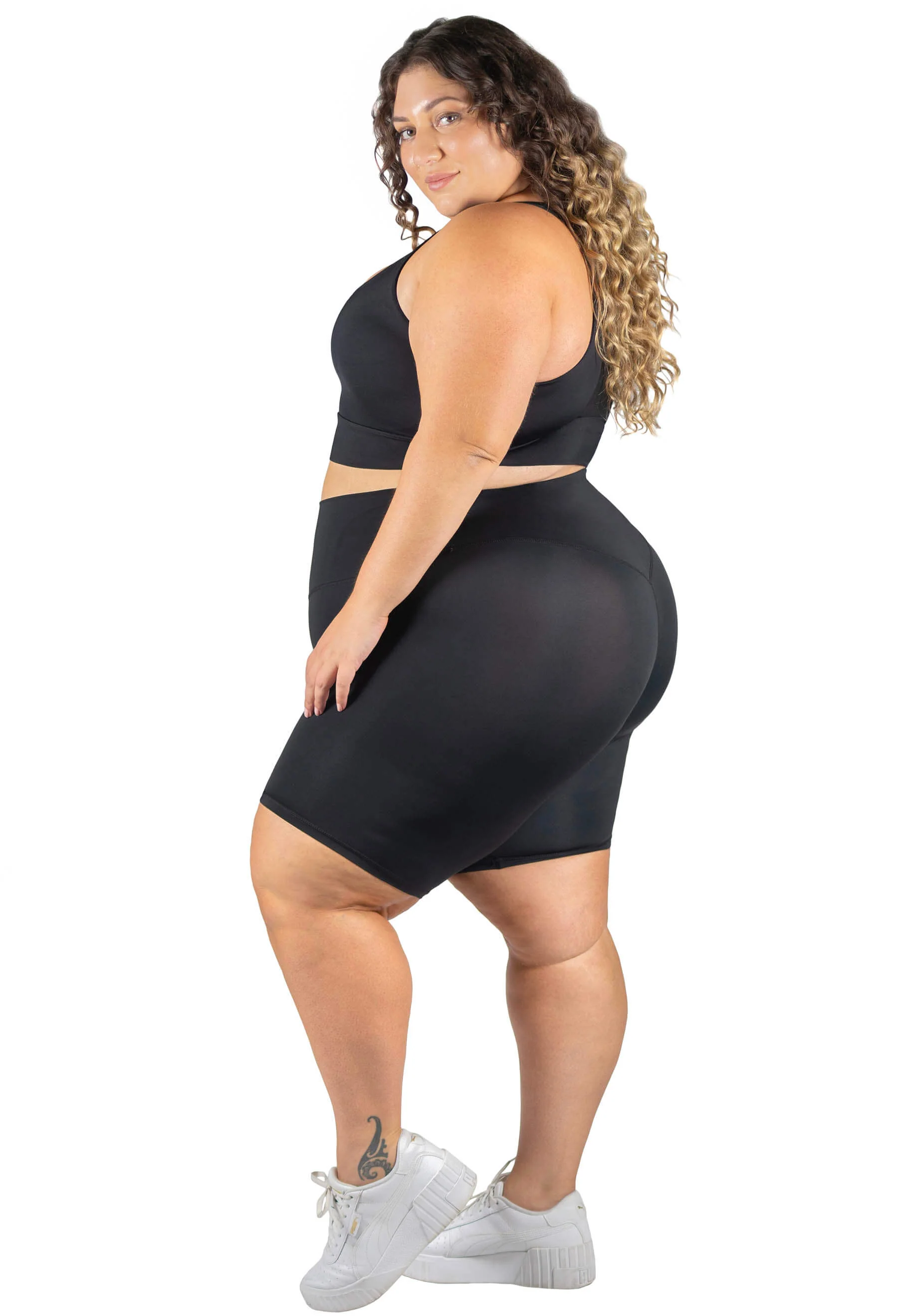 High Waisted Midi Biker Shorts (Lint & Pet Hair Resistant) - Image 8