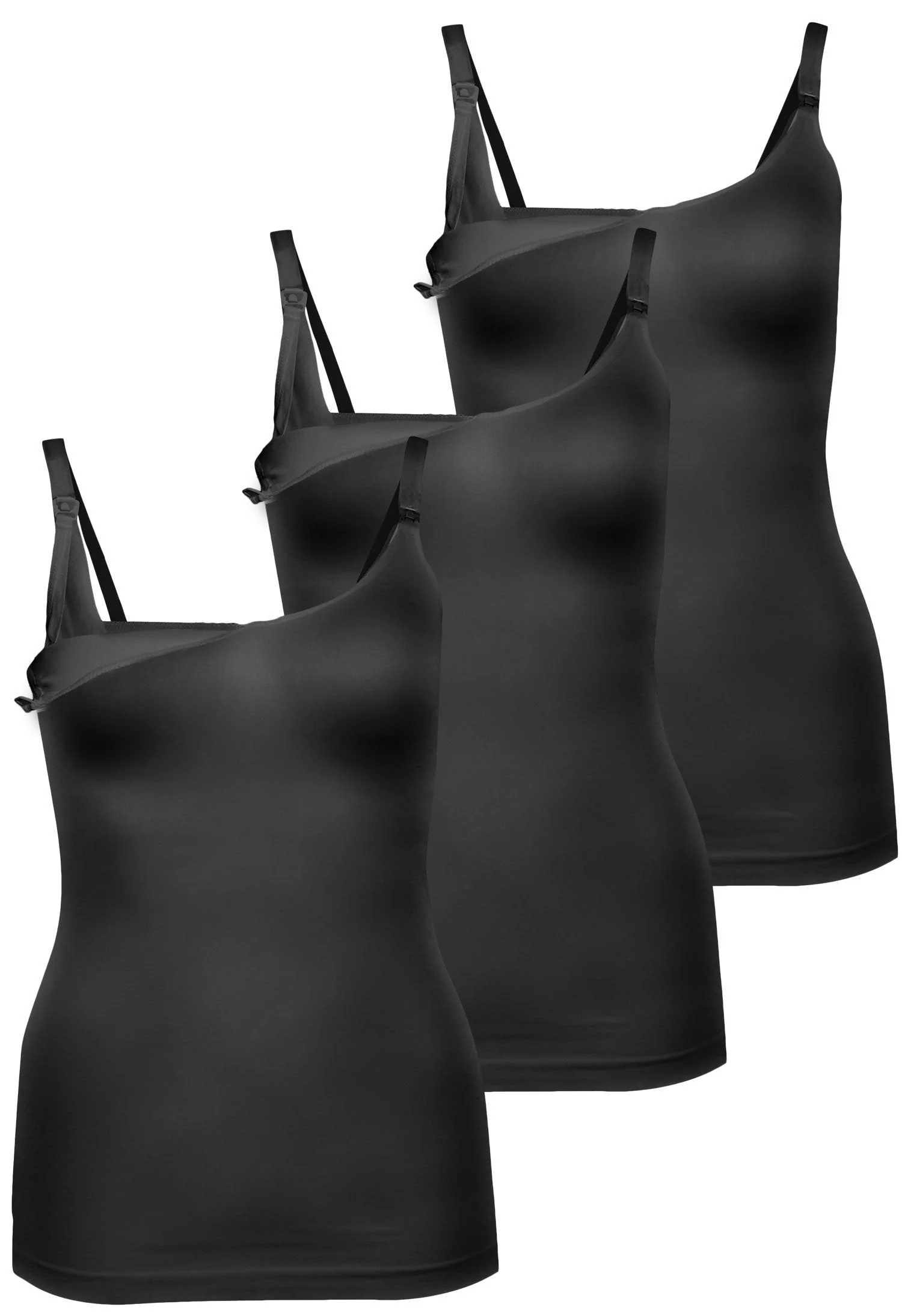 Bamboo Nursing Camisole with Built-In Bra - Fancy 3 Pack - Image 17