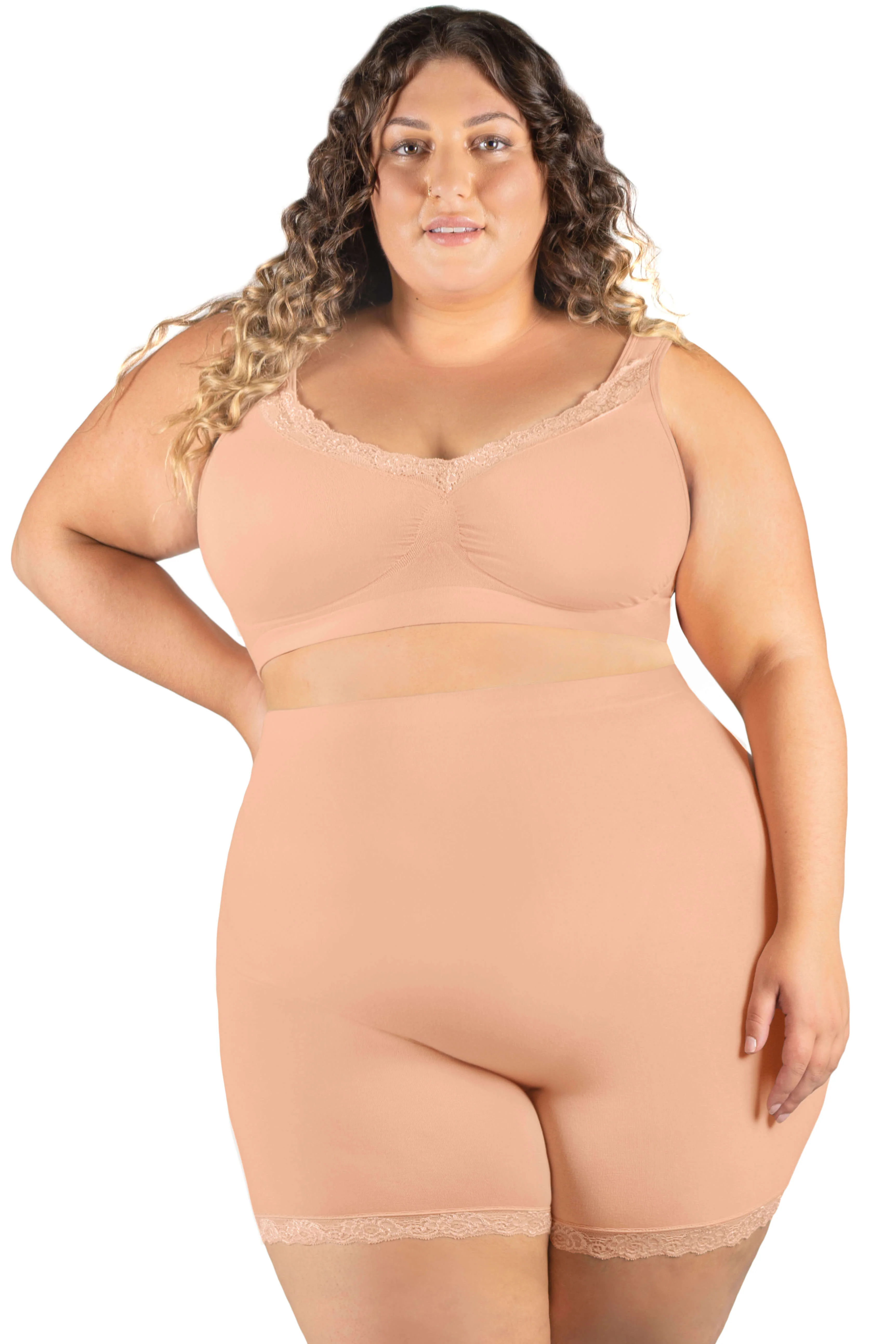 Anti Chafing High Rise Petite Cotton Rich Shorts - Image 5