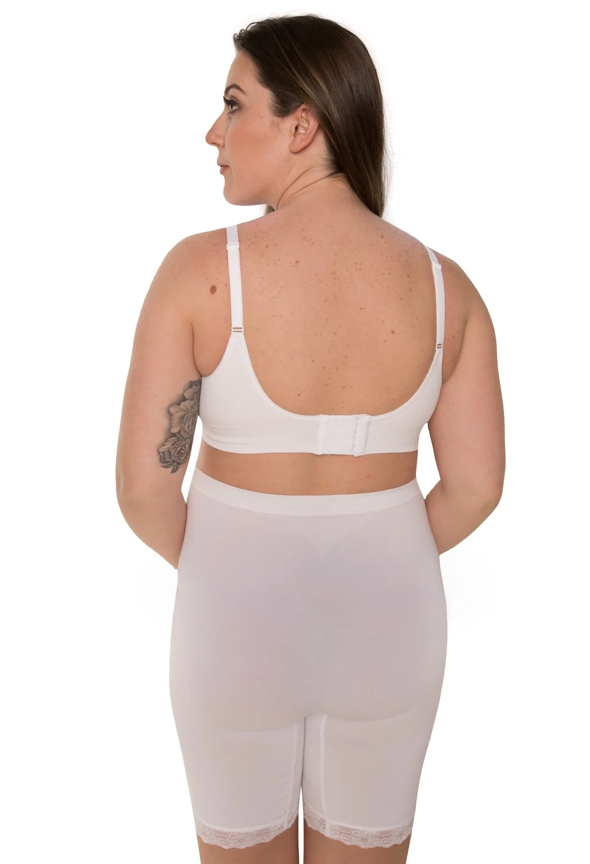 Maternity Anti Chafing High Rise Long Cotton Rich Shorts - Image 4