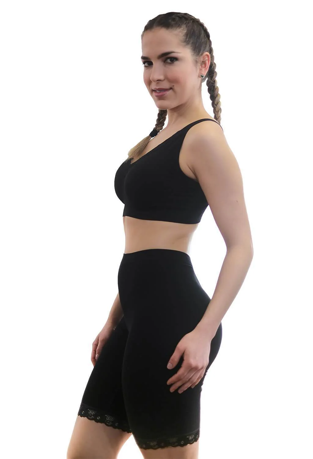 Anti Chafing High Rise Long Cotton Rich Shorts - Image 17