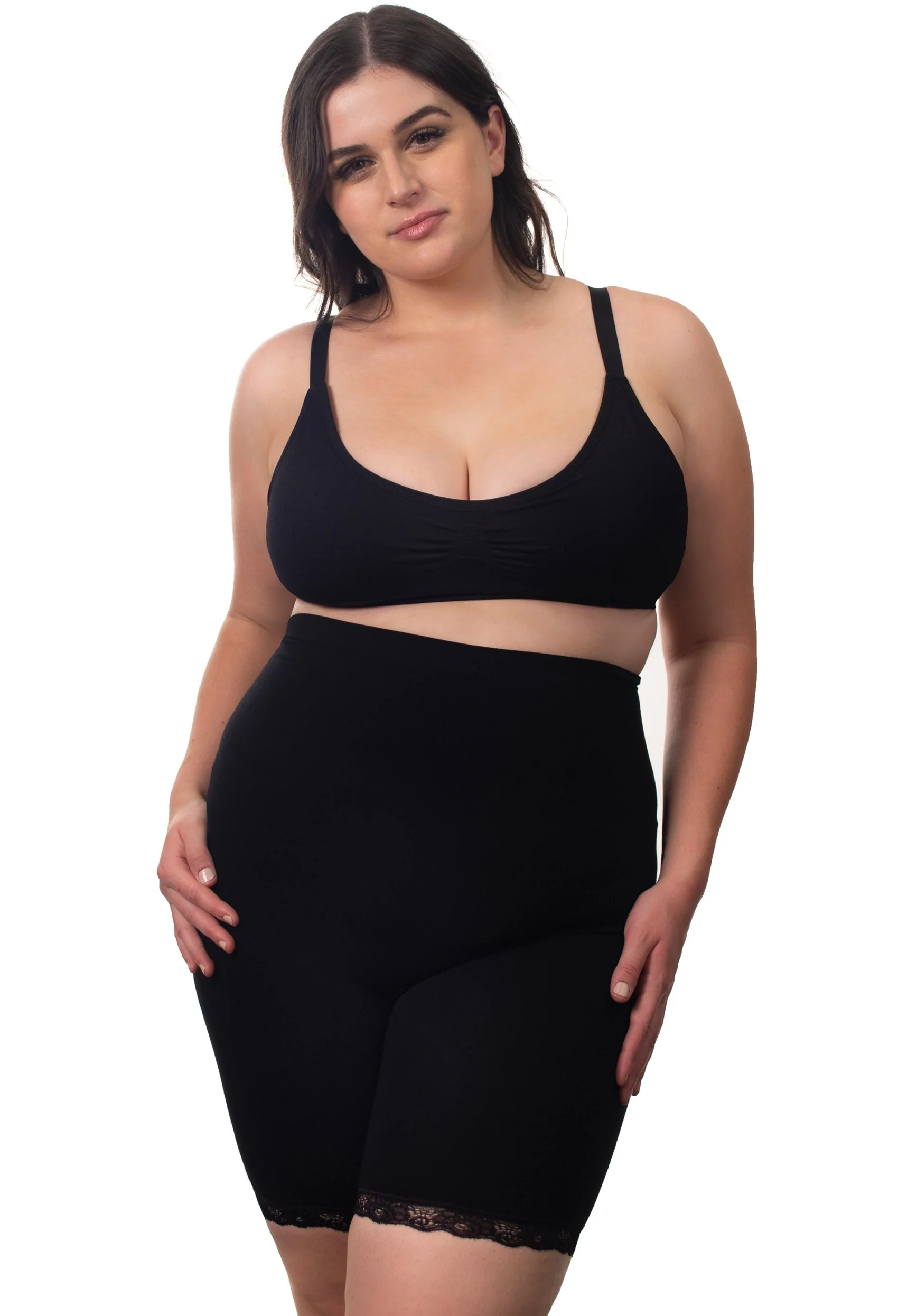 Anti Chafing High Rise Long Cotton Rich Shorts - Image 19