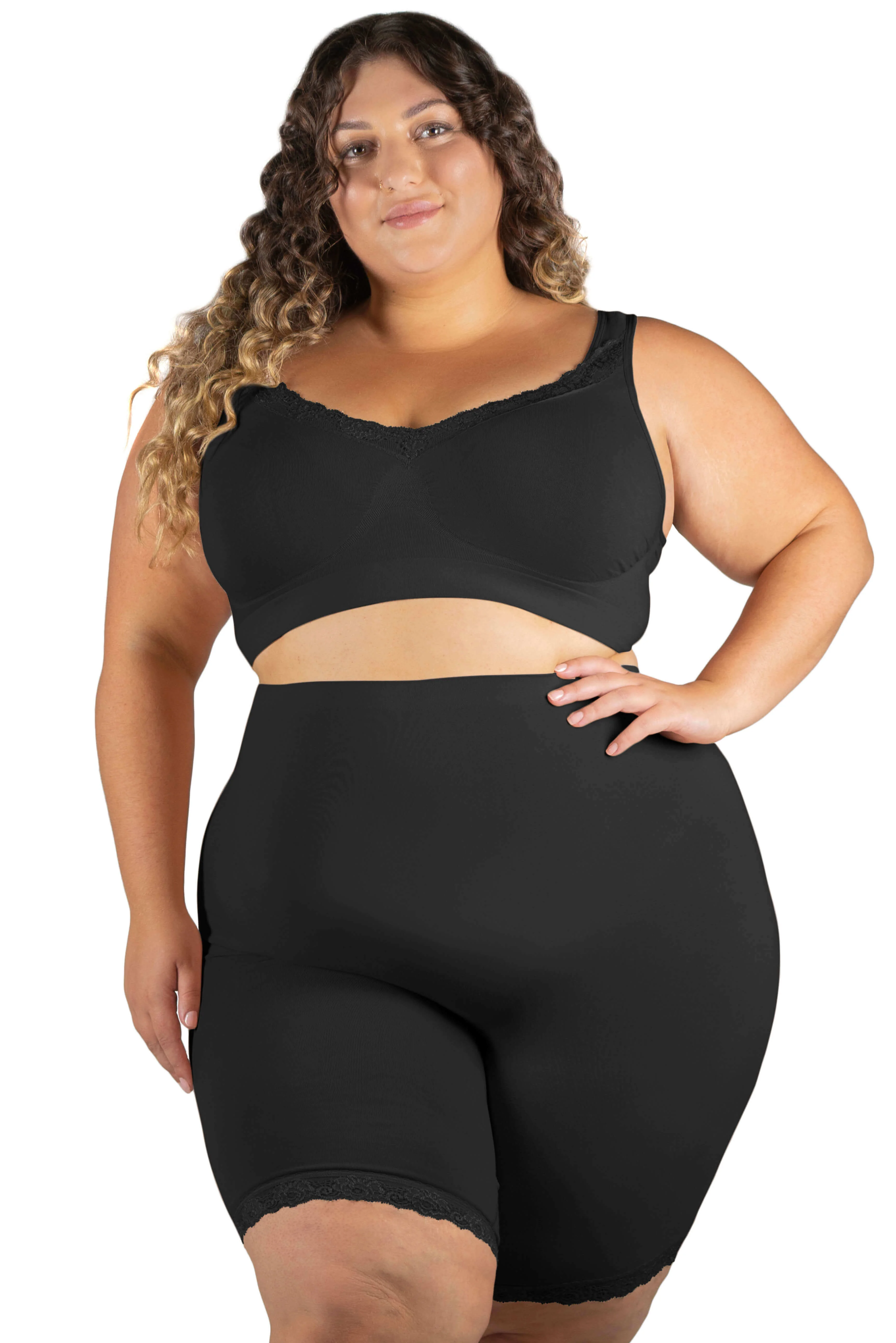 Anti Chafing High Rise Long Cotton Rich Shorts - Image 20