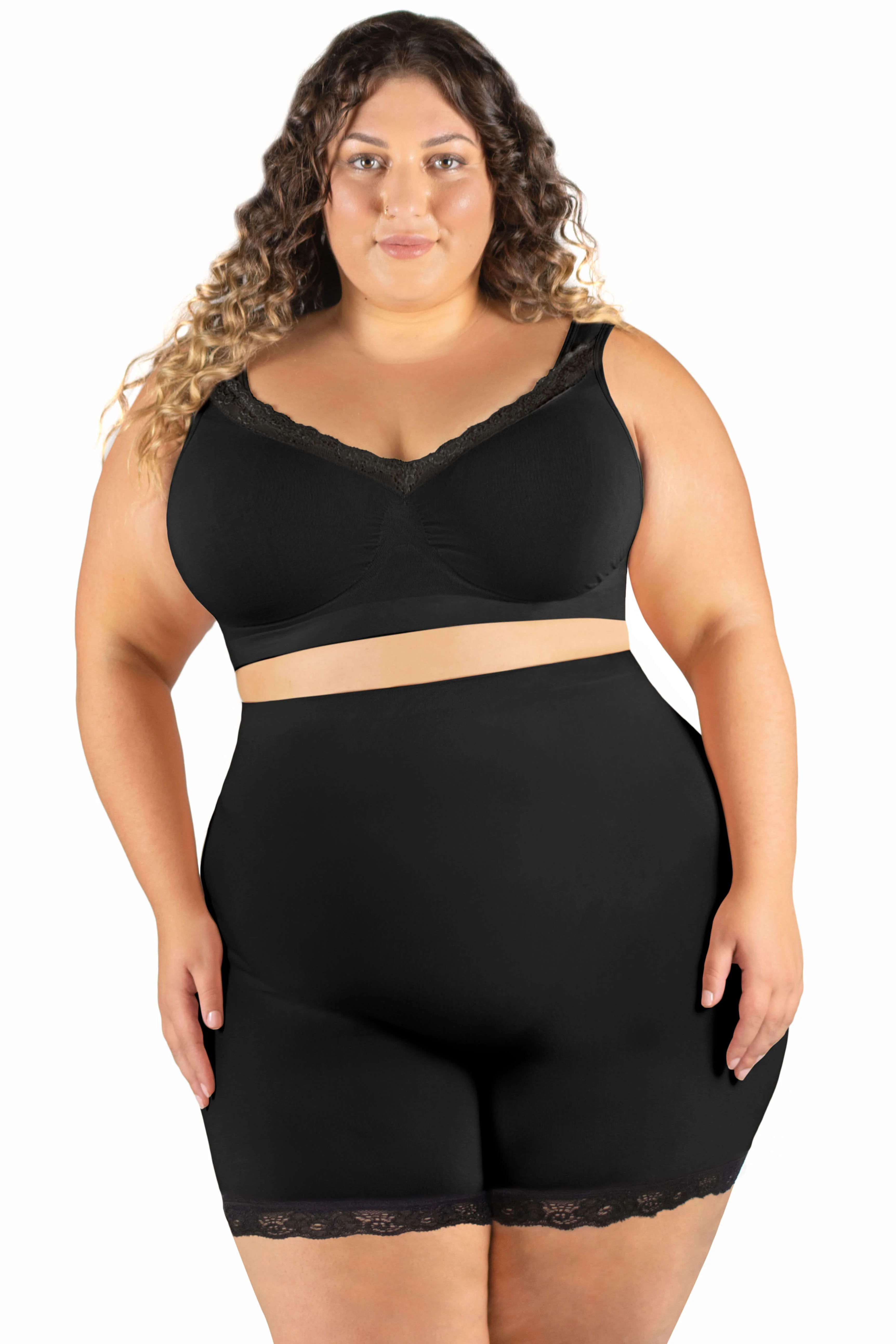 Anti Chafing High Rise Petite Cotton Rich Shorts - Image 10