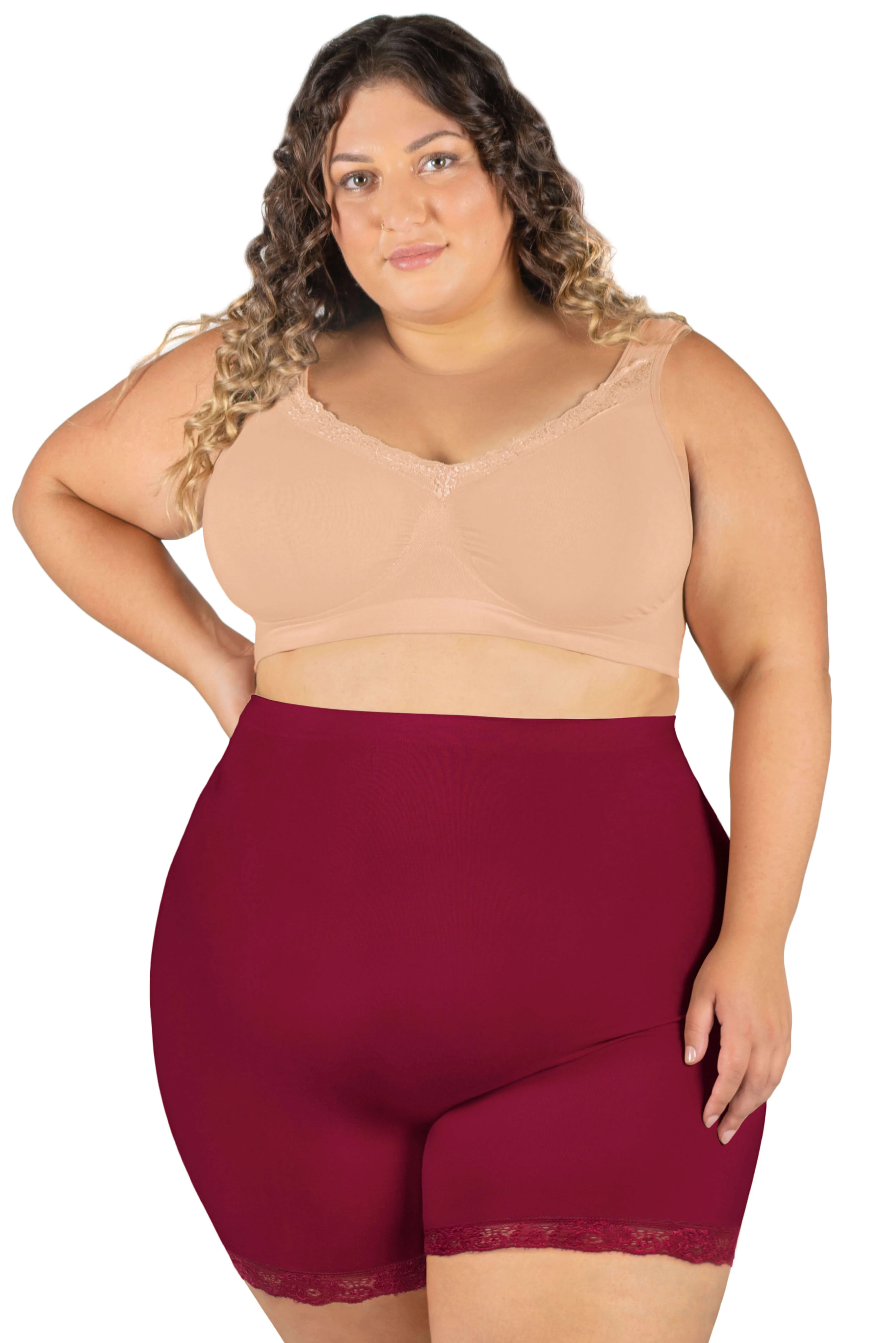 Anti Chafing High Rise Petite Cotton Rich Shorts - Image 19