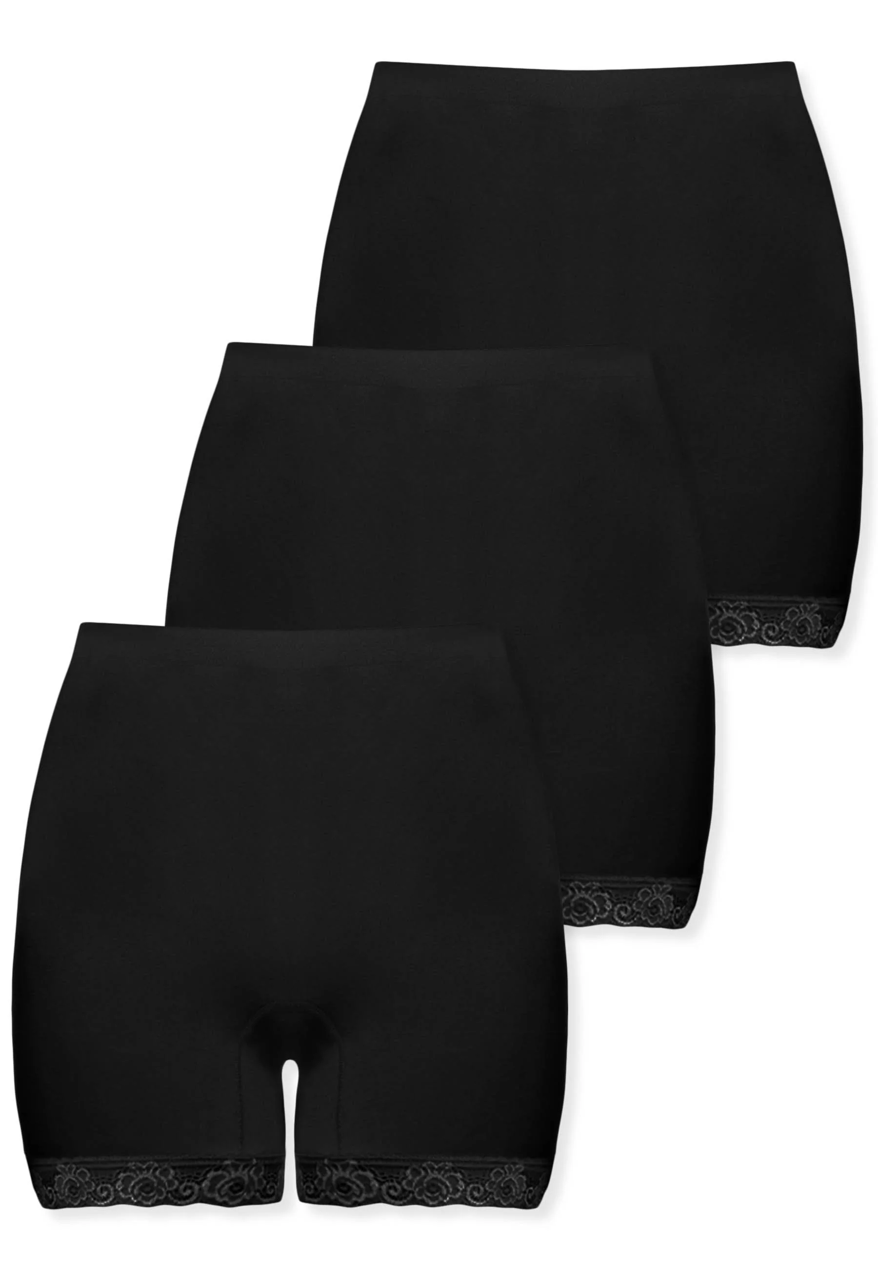Anti Chafing High Rise Petite Cotton Rich Shorts - 3 Pack - Image 13
