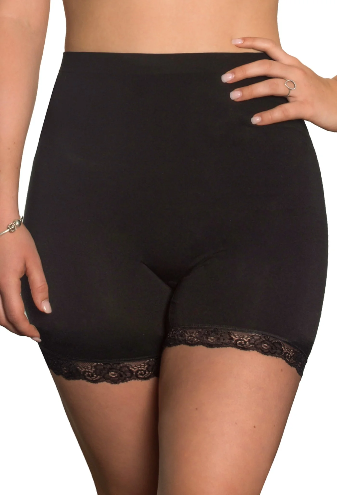 Anti Chafing High Rise Petite Cotton Rich Shorts - Image 6