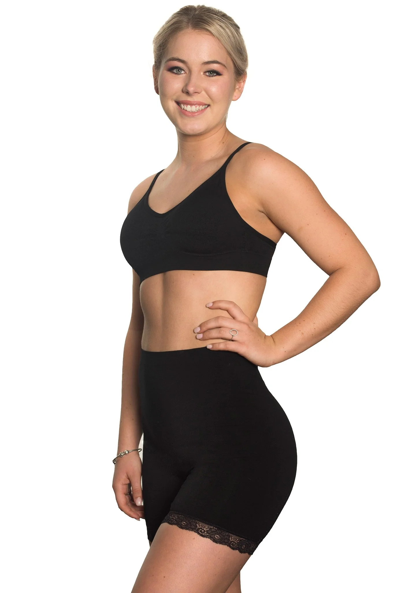 Anti Chafing High Rise Petite Cotton Rich Shorts - Image 7