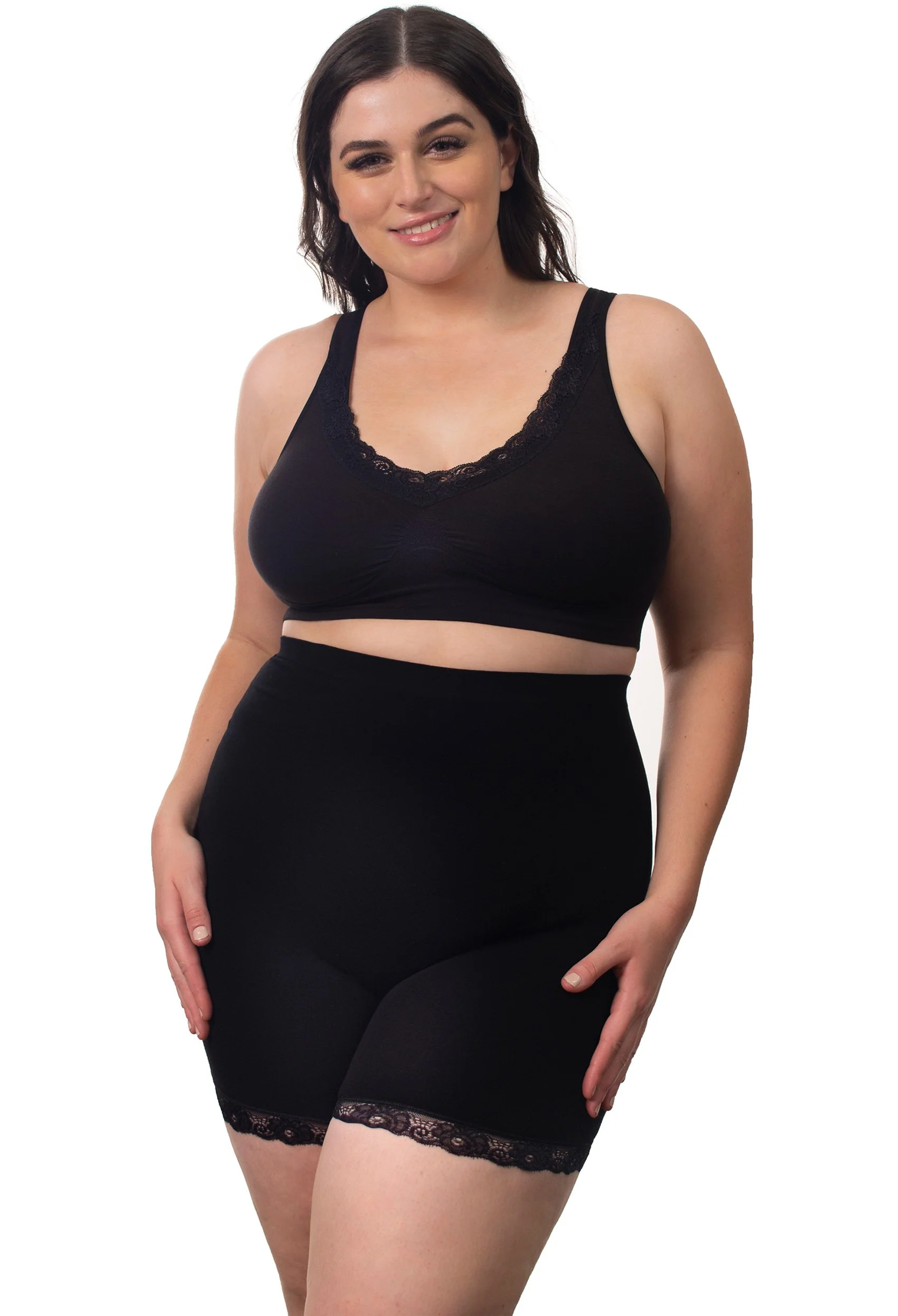 Anti Chafing High Rise Petite Cotton Rich Shorts - Image 9