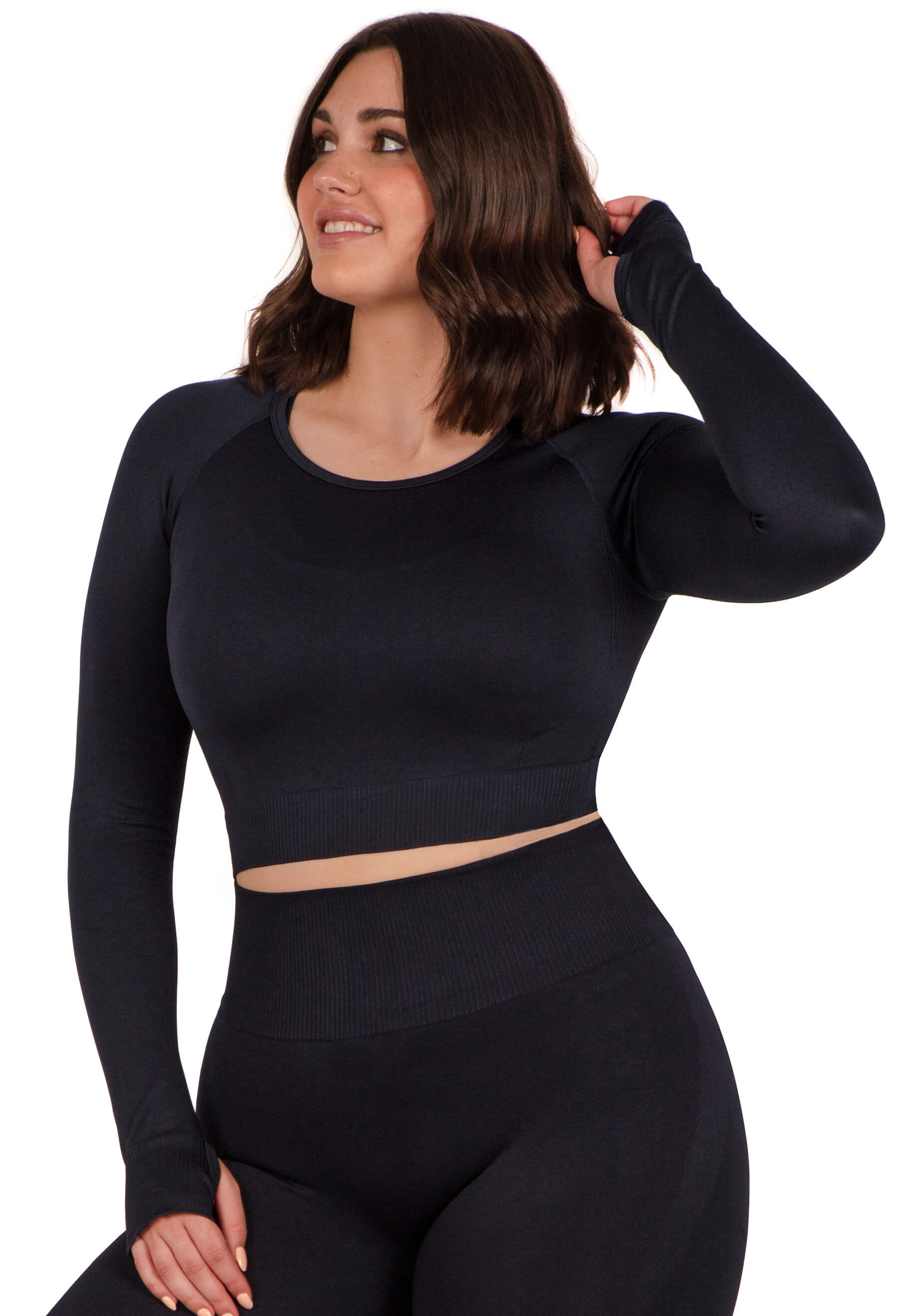 Seamless Long Sleeve Crop Top - Image 10