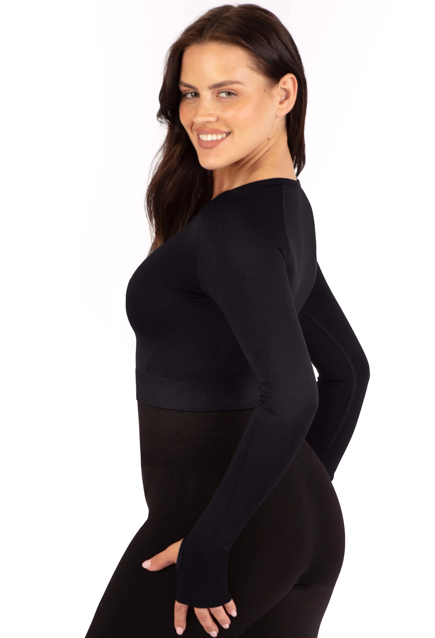 Seamless Long Sleeve Crop Top - Image 6