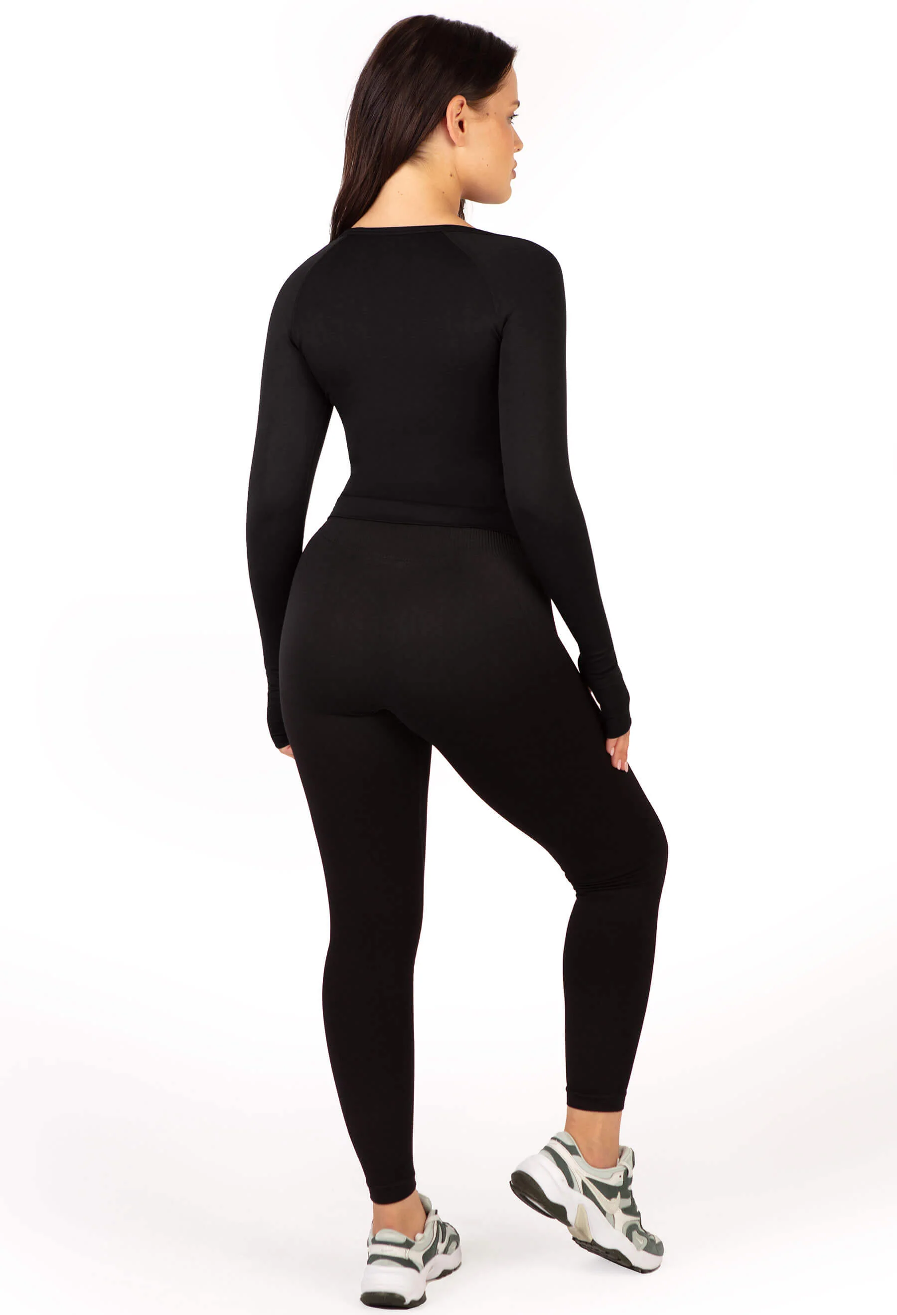 Seamless Square Neck Long Sleeve Top - Image 6
