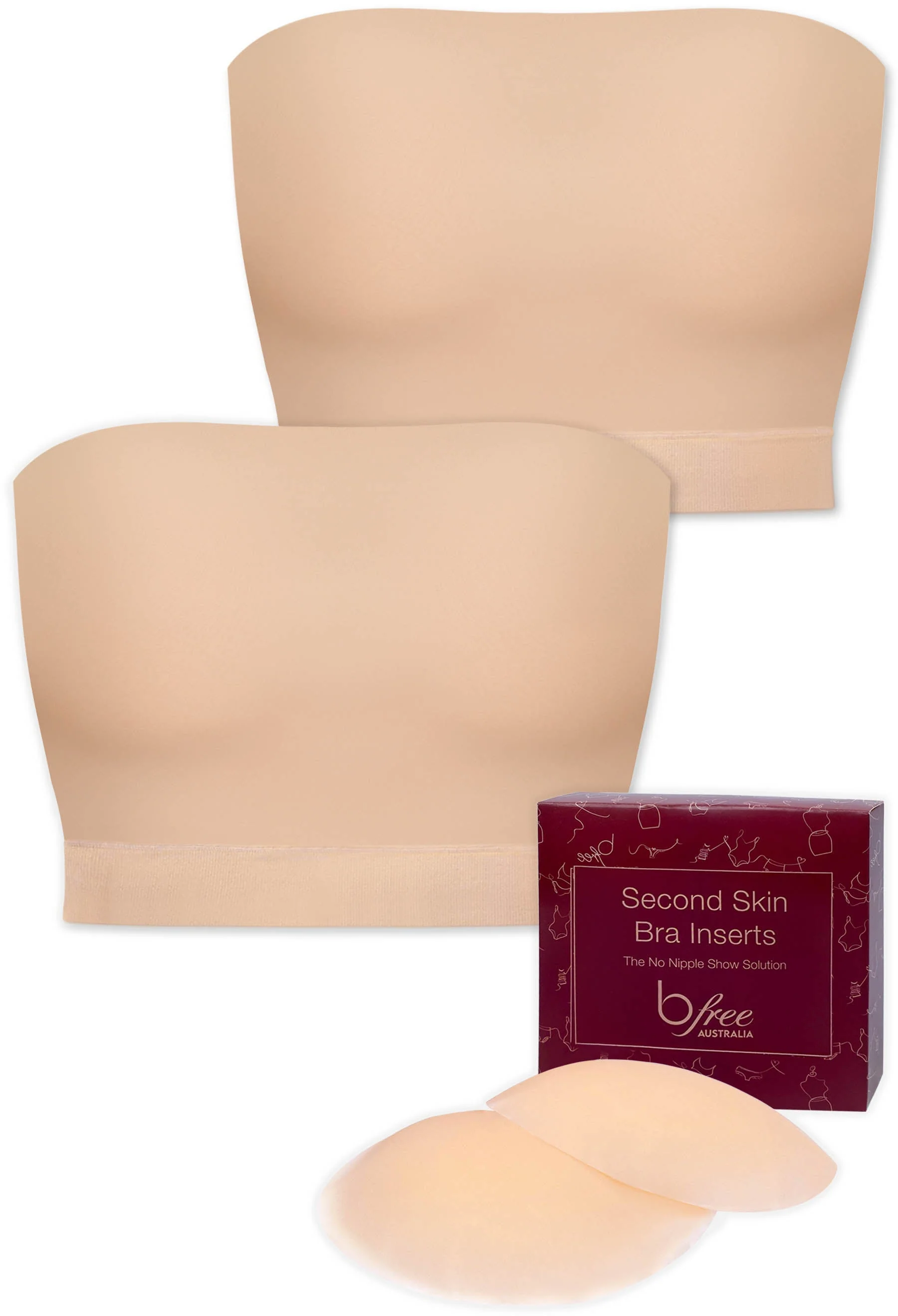 Sleek Bandeau Top with Silicone Bra Pads Set - Image 12