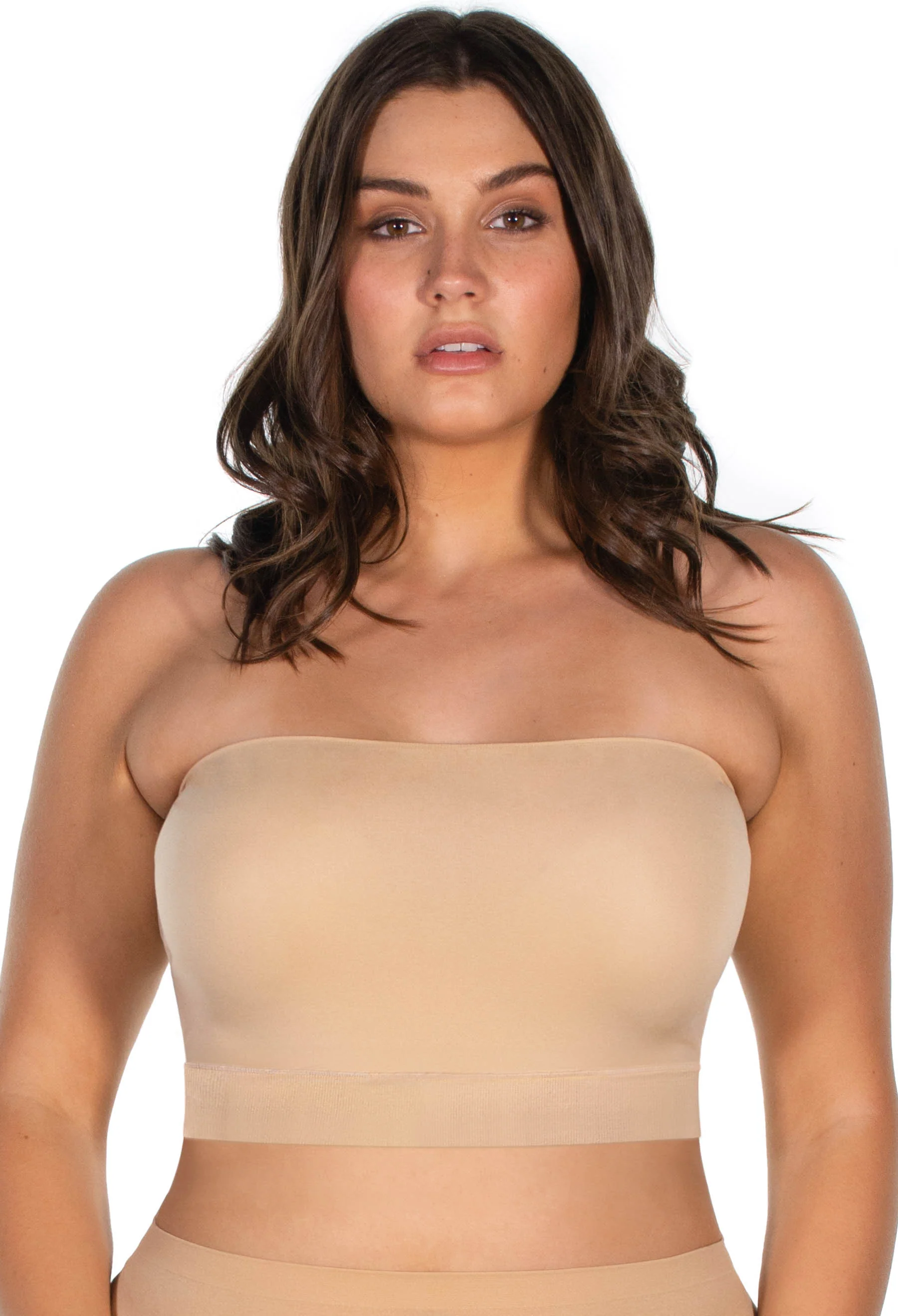 Sleek Bandeau Top with Silicone Bra Pads Set - Image 3