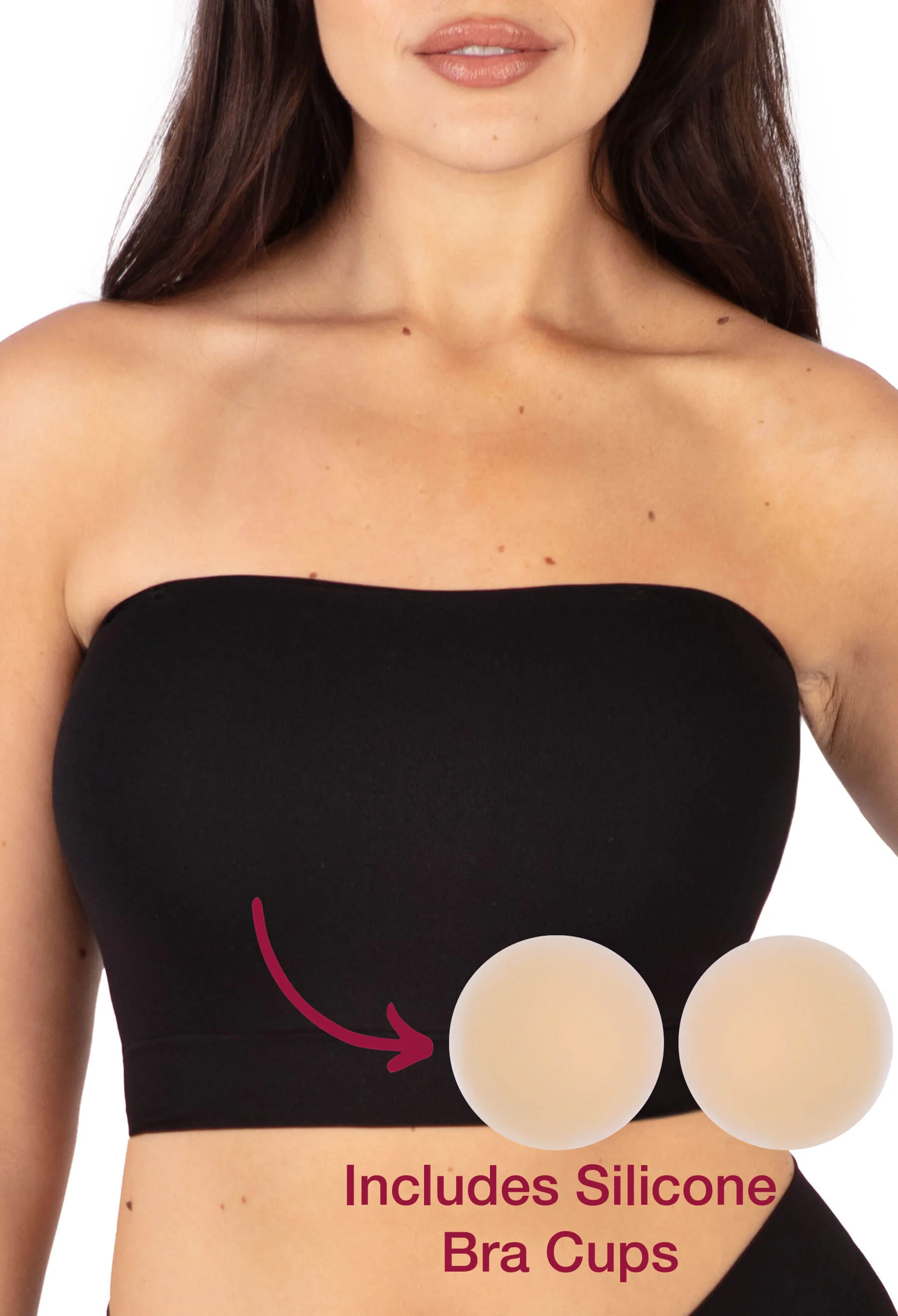 Sleek Bandeau Top with Silicone Bra Pads - Image 6