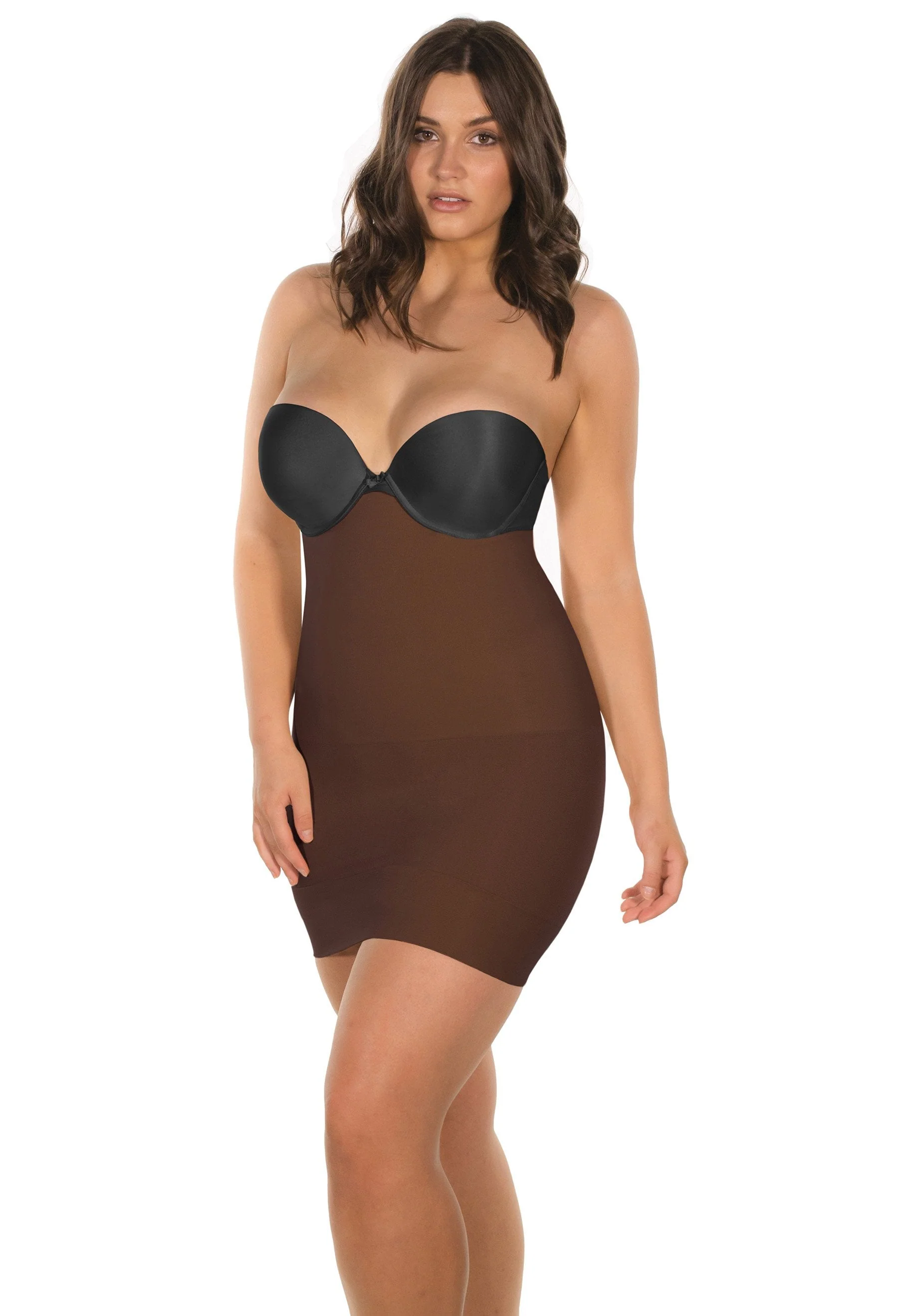 Underbust Shaping Slip - Chocolate - Image 3